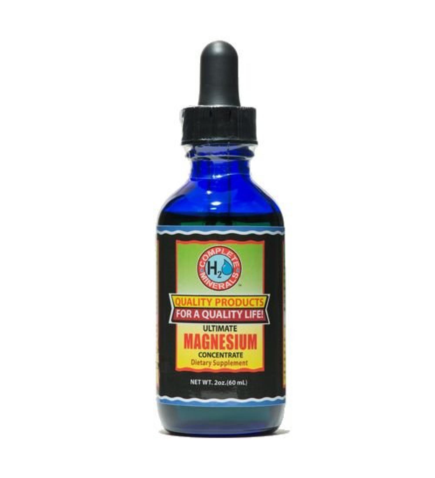 Complete H2O Minerals Magnesium Ionic Mineral Water Ultimate Concentrate 120 000 ppm 2 fl. oz.