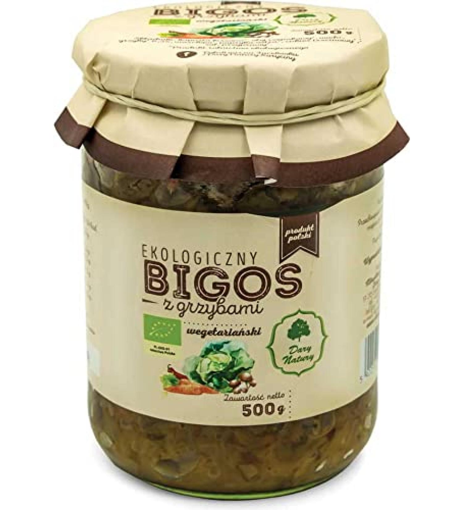 Dary Natury Dary Natural Stewed Vegetarian Cabbage with Organic Mushrooms 500 g