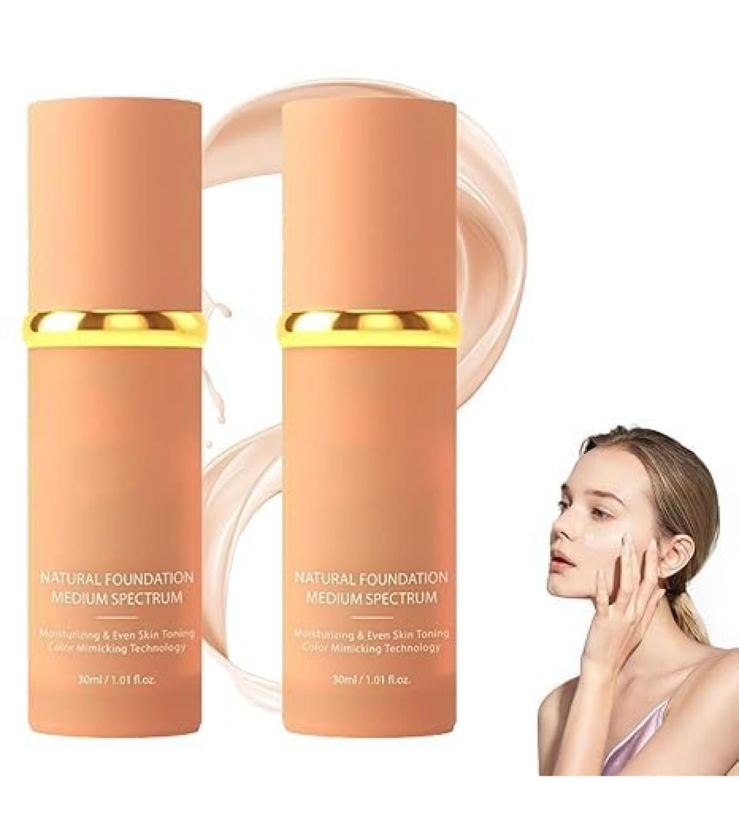 Cream Foundation 4 in 1 Liquid Foundation Cosmetic Foundation Waterproof and Sweatproof Foundation Suitable for All Skin Types - Buy Online on GoSupps.com