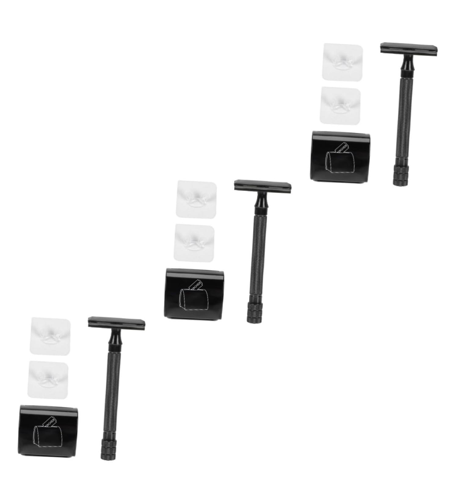 Minkissy 3-Piece Manual Razor Set for Men - Ergonomic Vintage Safety Razors with Bamboo Handles - Perfect Grooming Tools - Buy Online on GoSupps.com