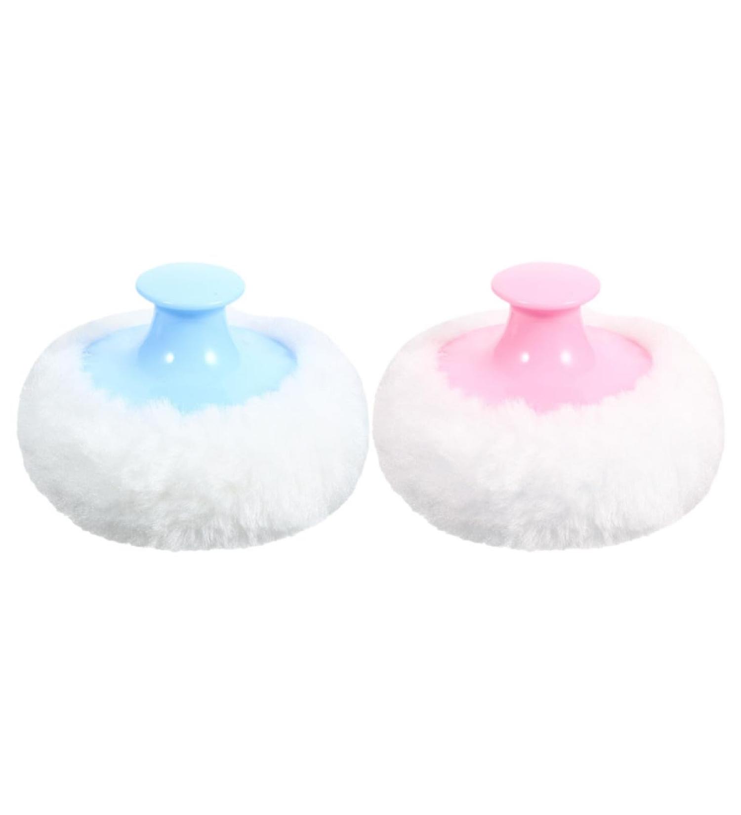 Lot de 2 Houppettes Poudre Superfines 8 Cm pour B b Applicateurs Doux R utilisables en Tissu Moelleux pour Application Pr cise de Poudre Fixante Visage et Corps Couleurs - Buy Online on GoSupps.com