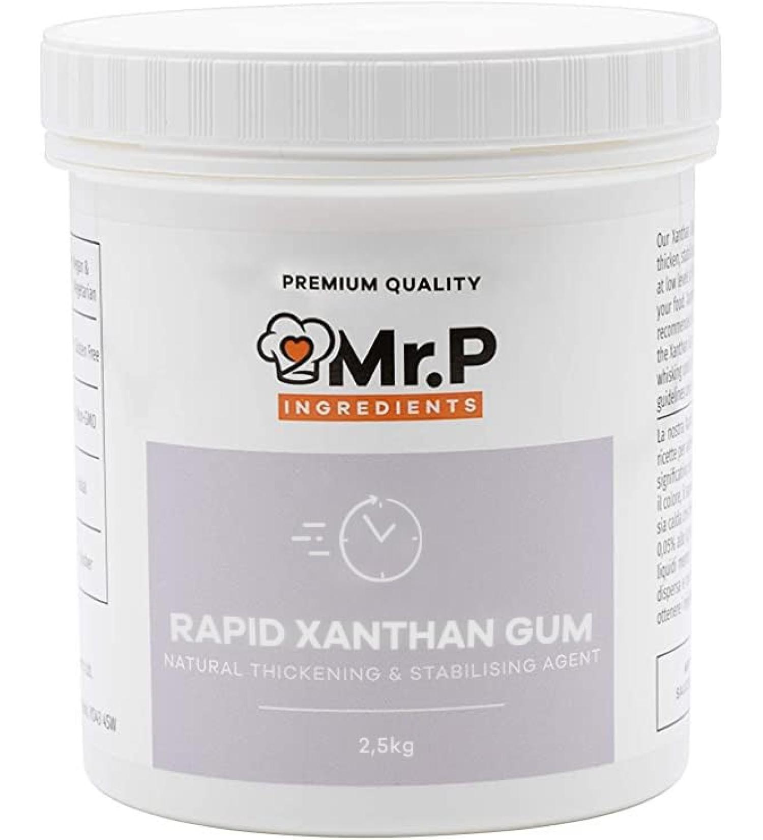Mr.P Ingredients Rapid Xanthan Gum 2.5 Kg Powder - Vegan, Vegetarian, Gluten Free, Halal, Kosher, Non-GMO Thickener and Stabilizer - Buy Online on GoSupps.com