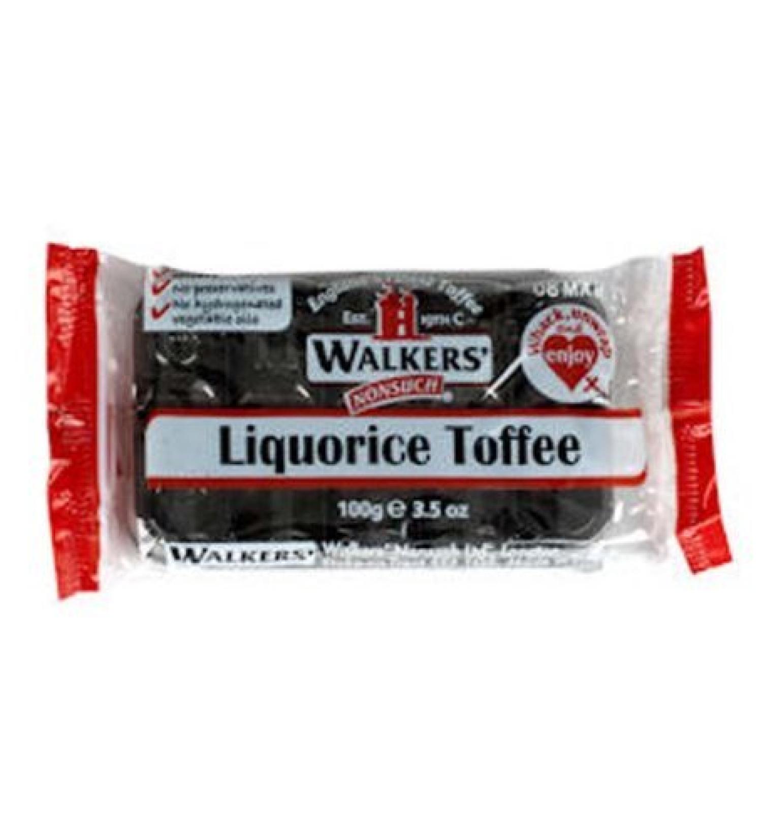 Walkers Liquorice Toffee Slab x 3 100g Bars