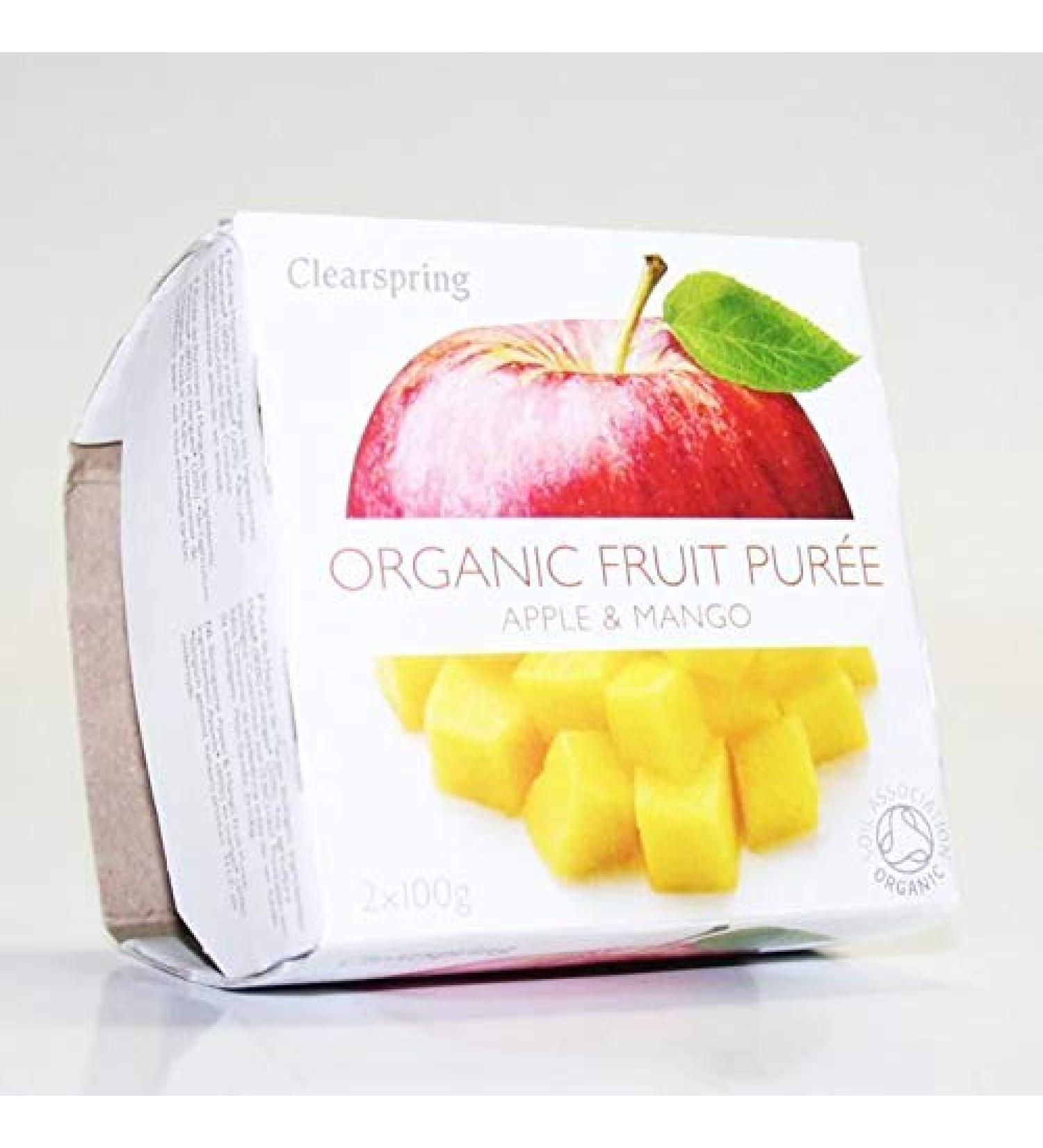 Clearspring | Apple & Mango Puree - Org | 12 x 2x100g