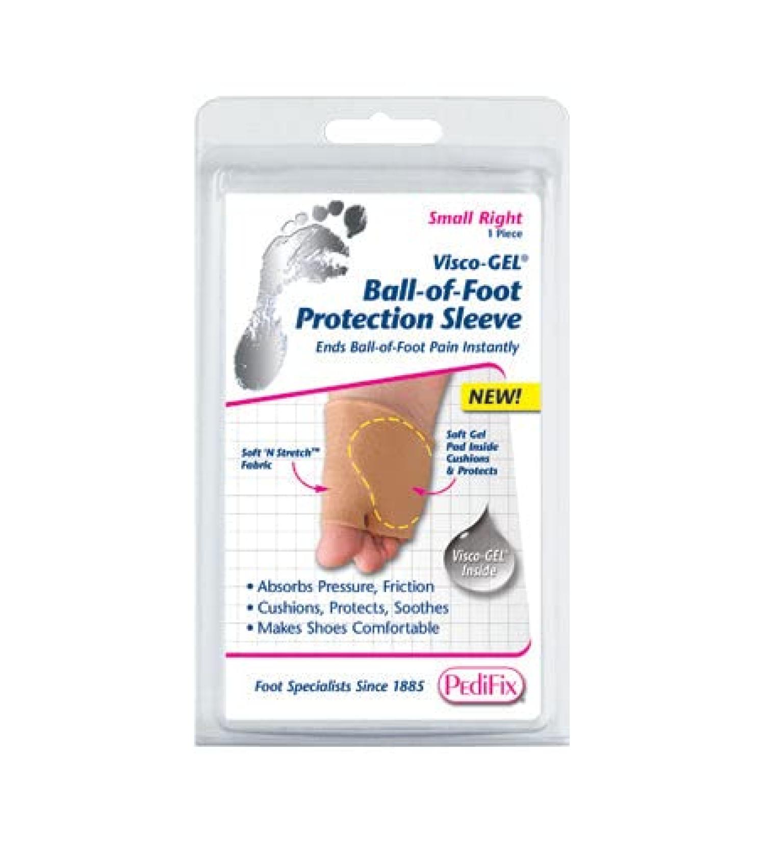 Complete Medical Visco-Gel Ball-of-Foot Protection Sleeve Right  Small  1 Pound