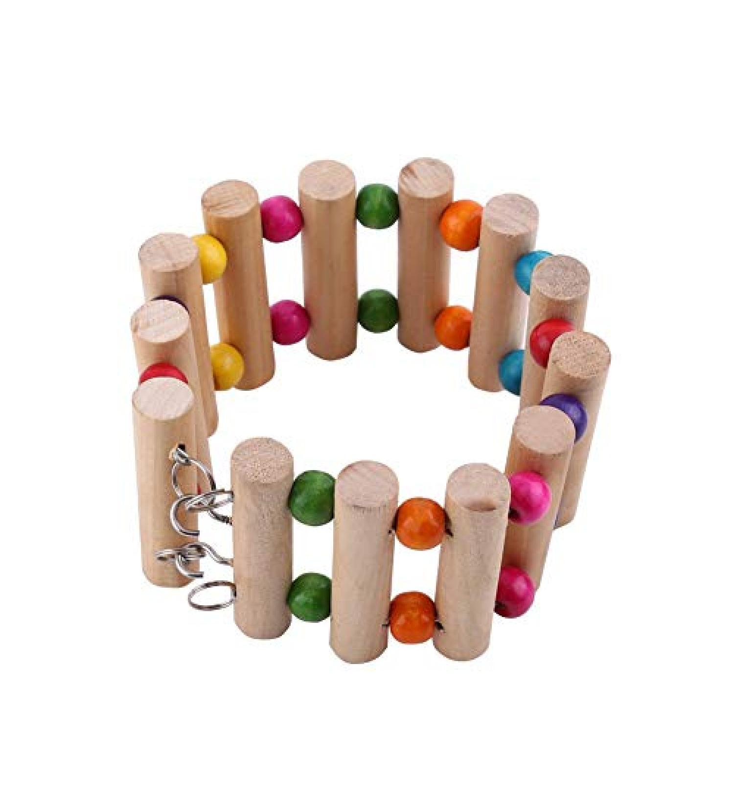 Shop Hanging Wooden Ladder for Hamsters & Birds | Pet Suspension Bridge & Cage Toy (S) - International Shipping Available - Buy Online on GoSupps.com