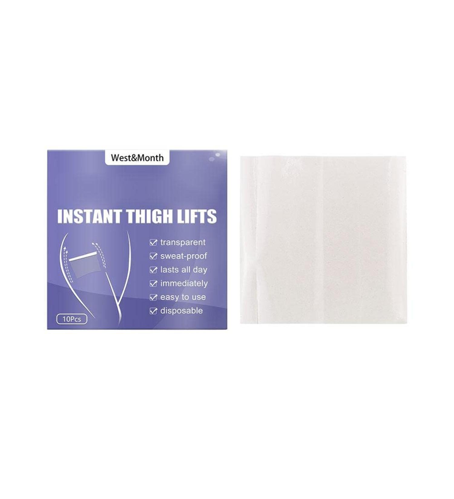 Encomy 10-Piece Instant Thigh Lifting Strips | Transparent Adhesive for Smooth Cellulite & Firm Skin | Ideal for Girls - Buy Online on GoSupps.com