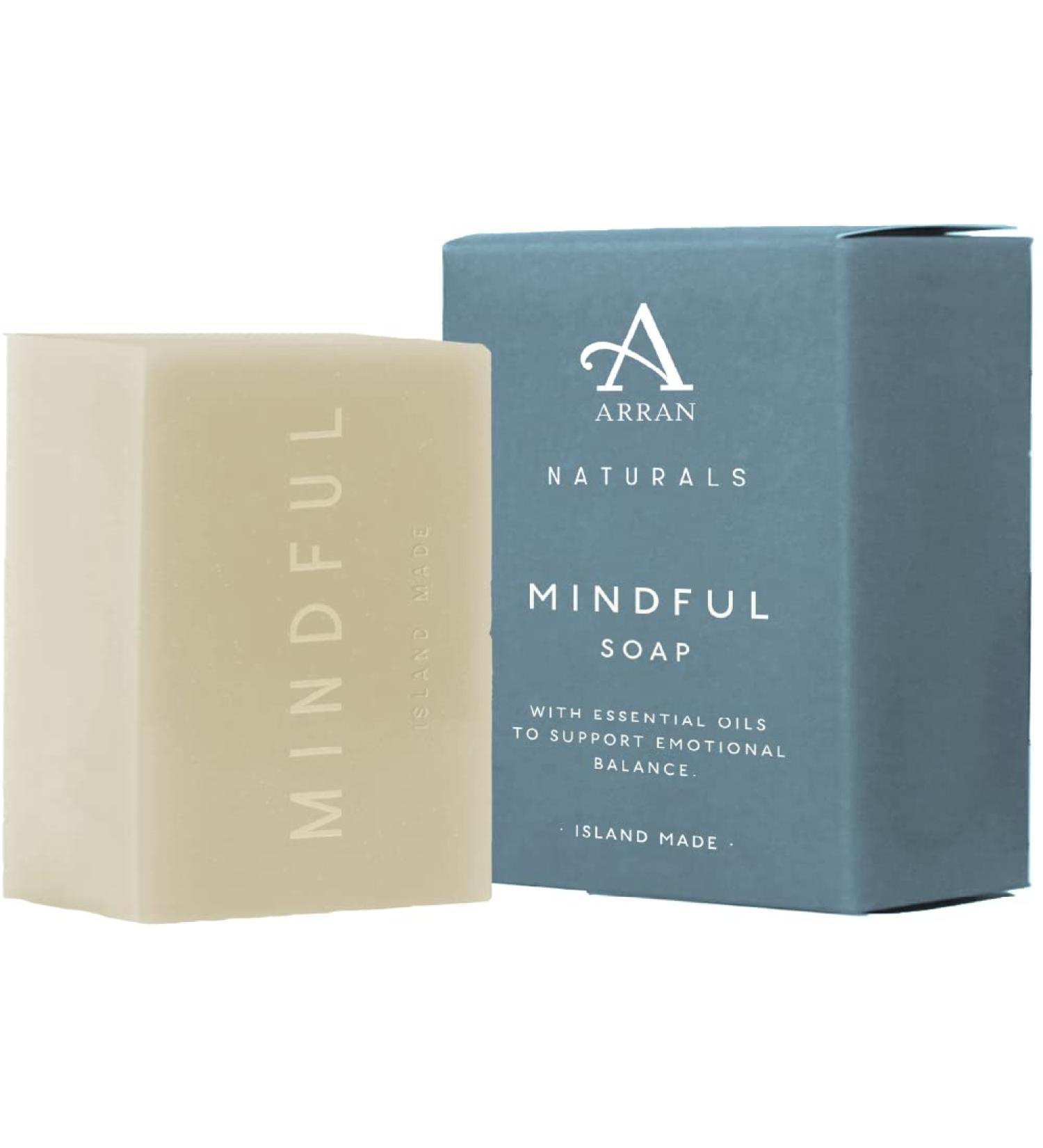 Arran Sense of Scotland Naturals Mindful Vegan Natural Nutrient & Mineral Rich Soap Bar with Lemon & Patchouli (150gr)