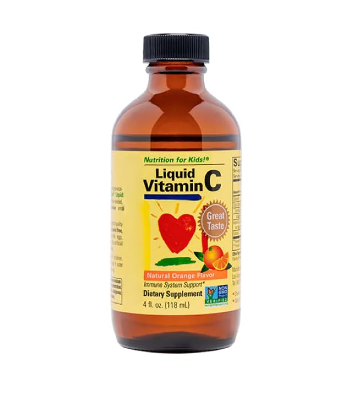 Esentials Liquid Vitamin C Non-GMO Gluten-Free Natural Orange Flavor 118 ml