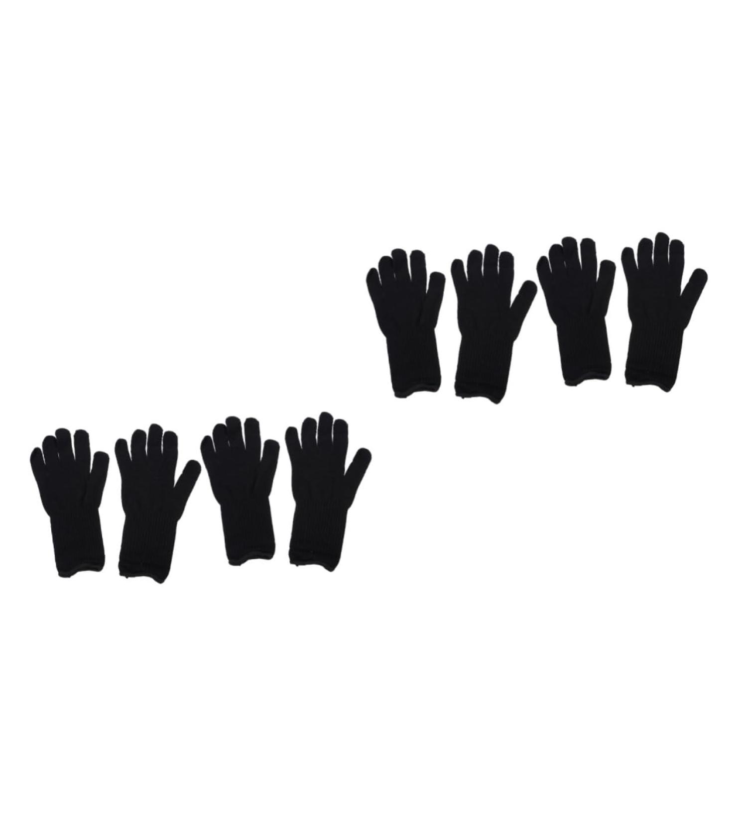 4 Pairs Hair Curling Iron Curling Glvoes Hair Curler Gloves Hair Straightener Curls 25X11cmx2pcs Blackx2pcs - Buy Online on GoSupps.com