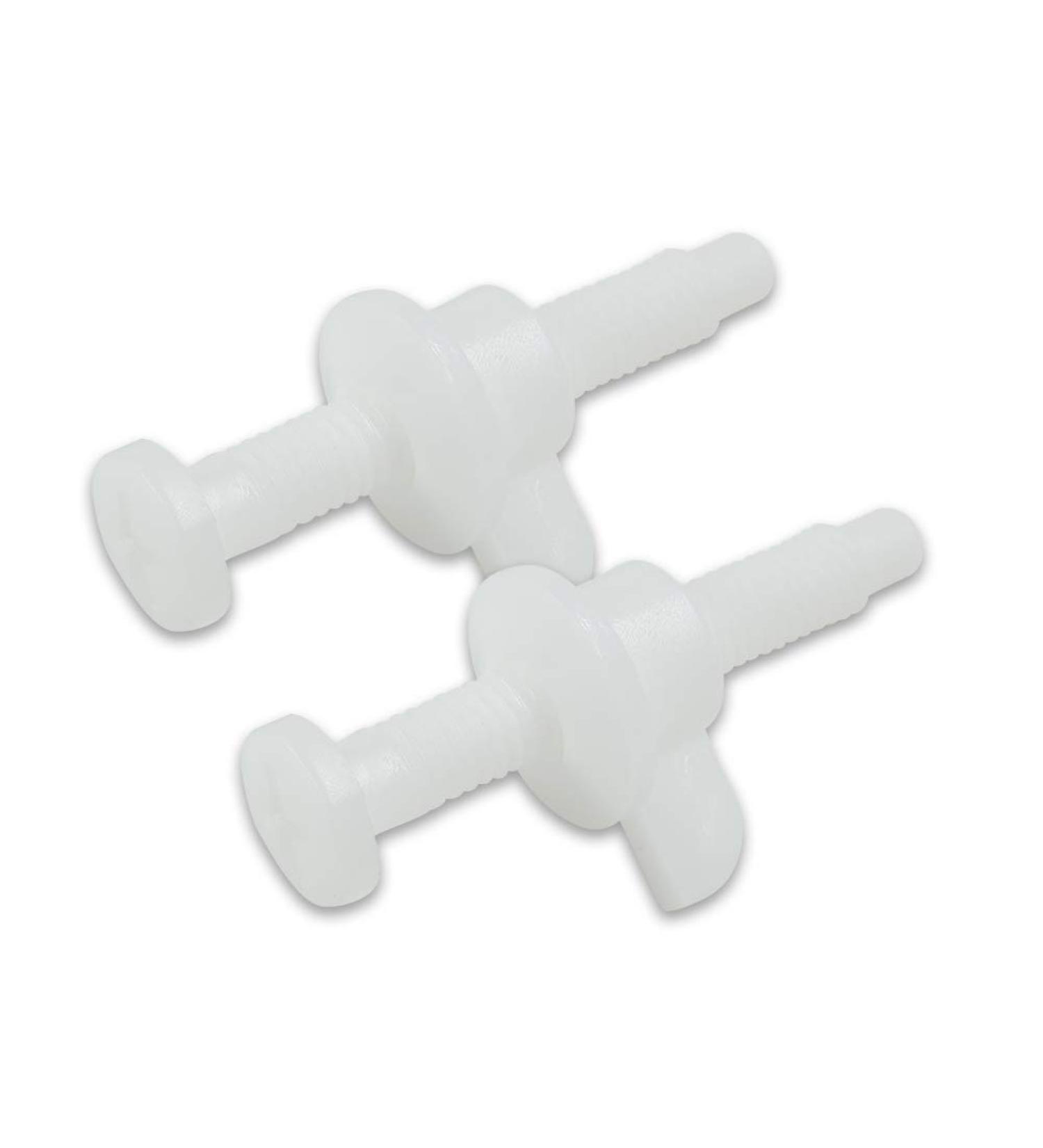White Plastic Toilet Seat Parts with Screw and Nut for Top Mount Hinges - Buy Online on GoSupps.com