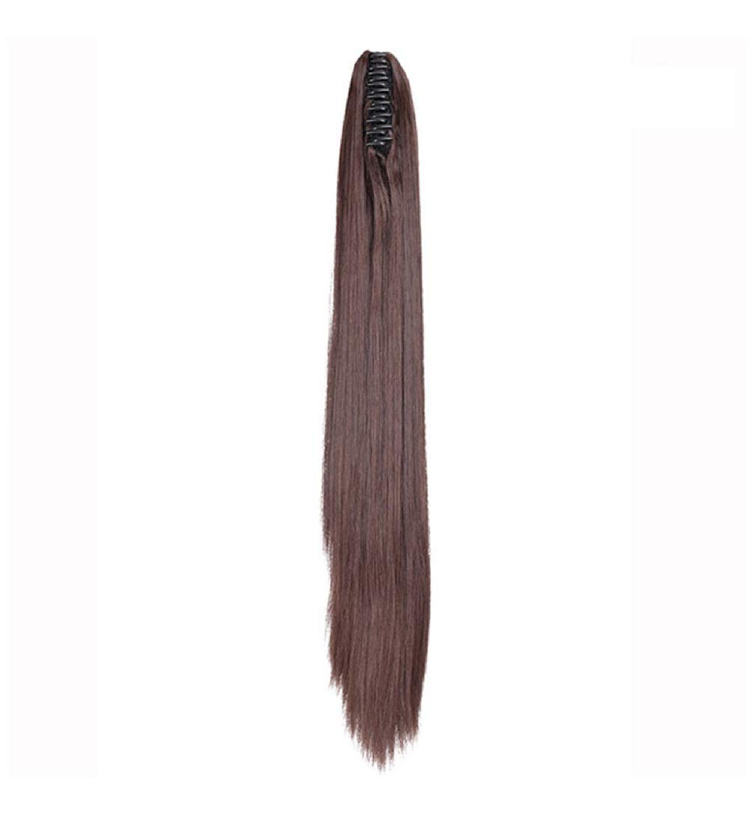 Shop Synthetic Claw Fake Ponytail Wig - 18-26 Inch Medium Brown Hair Extension for Women | International Shipping Available - Buy Online on GoSupps.com