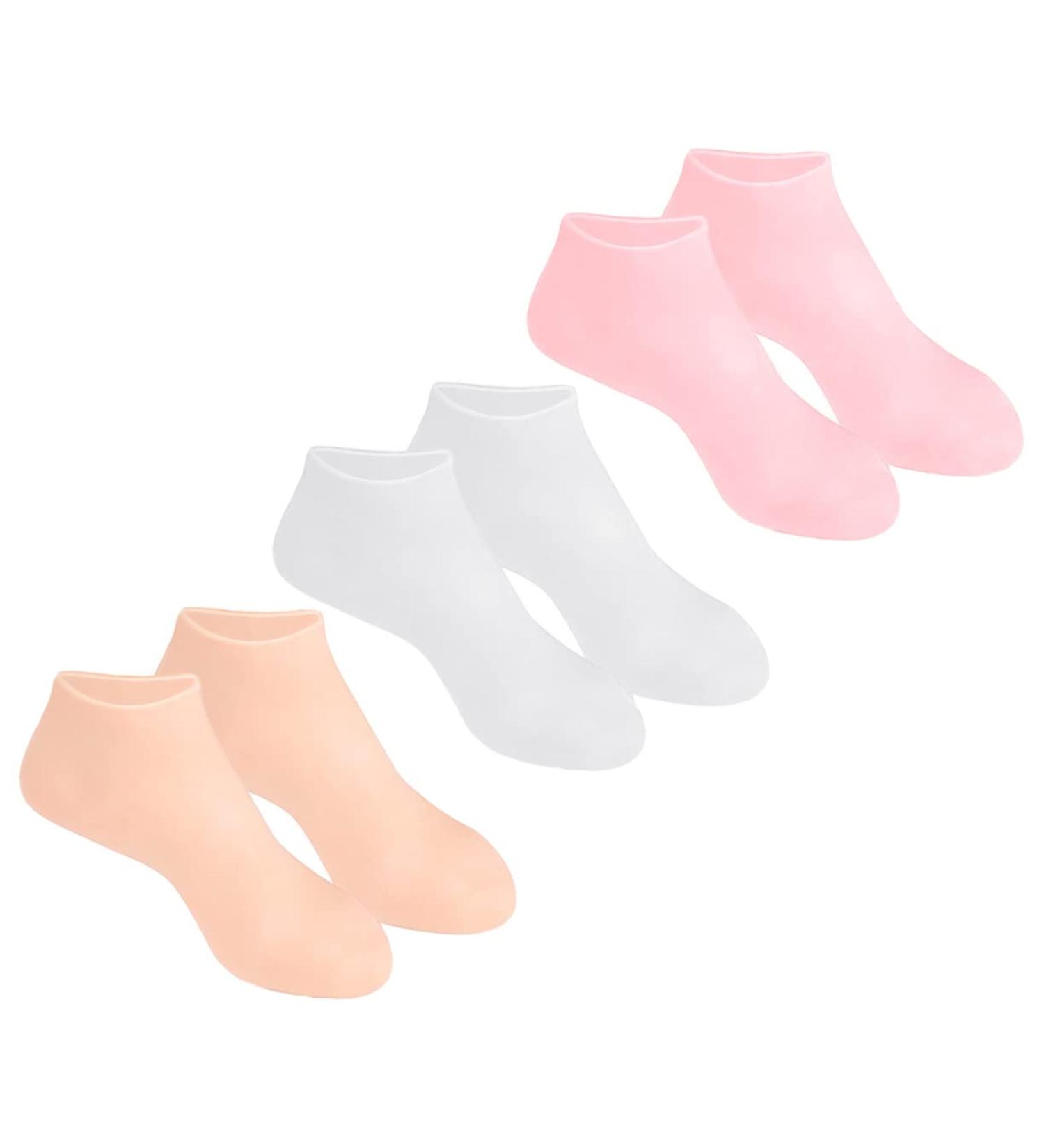 DOITOOL 3pairs Moisturizing Socks Skin-Friendly Care Socks Protective Moisturizing Sock Silicone Socks for Women Anti-Cracking Foot Covers Spa Socks Elastic Sebs Nursing Cover Girl Child 23x9.5cm - Buy Online on GoSupps.com