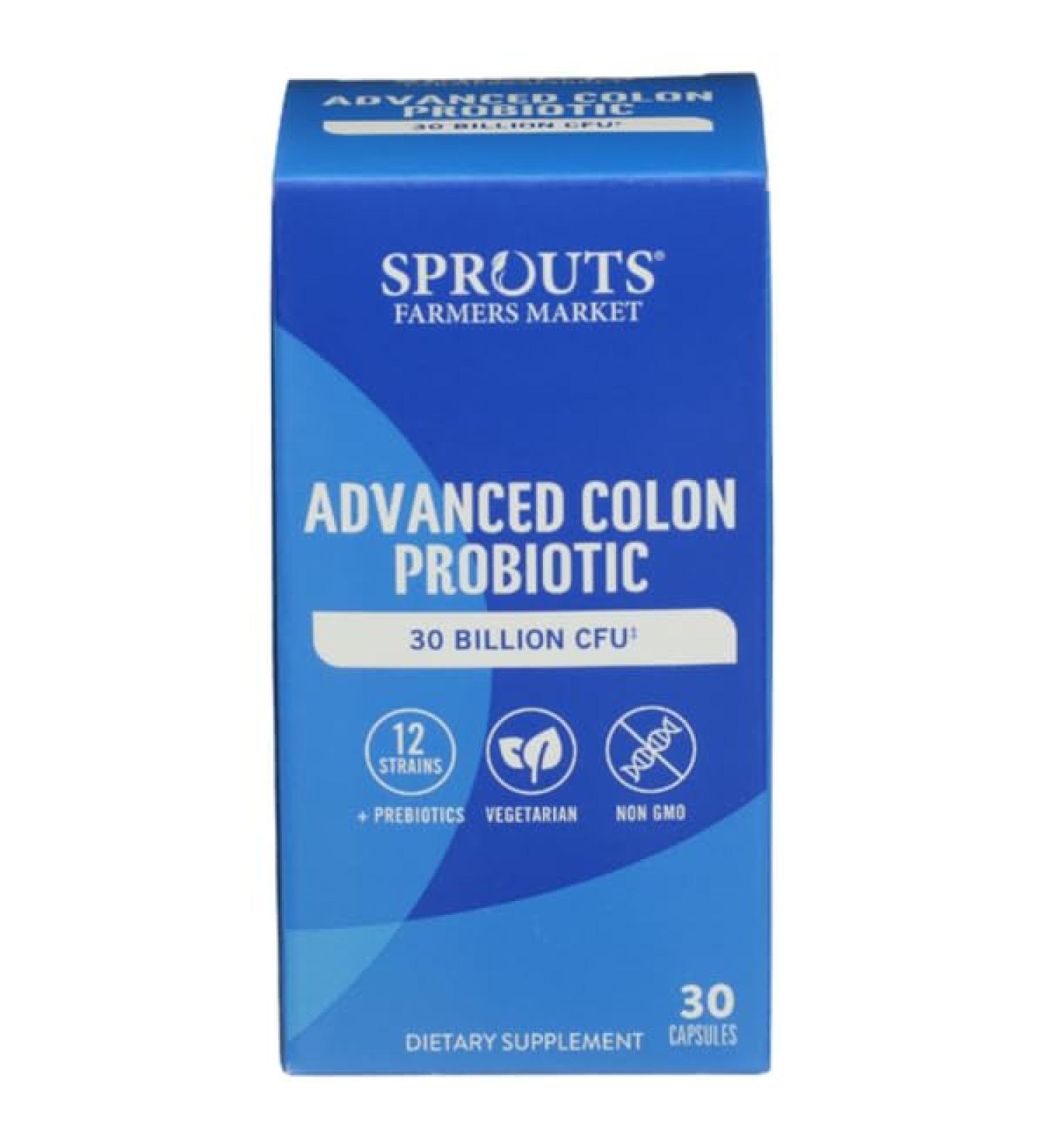 Sprouts Advanced Colon Probiotic 30 Billion CFU - 30 Capsules