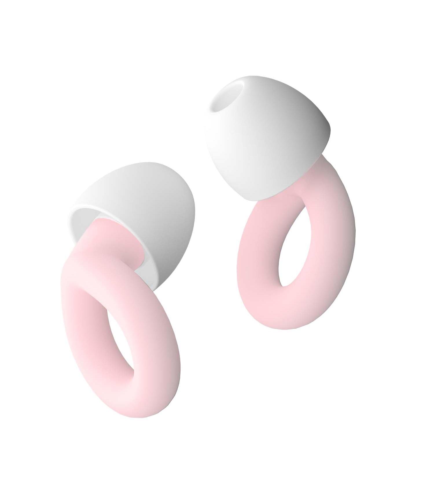 Buy Ear Plugs for Noise Reduction NRR 33dB - Soft Silicone for Sleeping Concerts Travel & More - Includes 8 Ear Tips (Pink - Buy Online on GoSupps.com