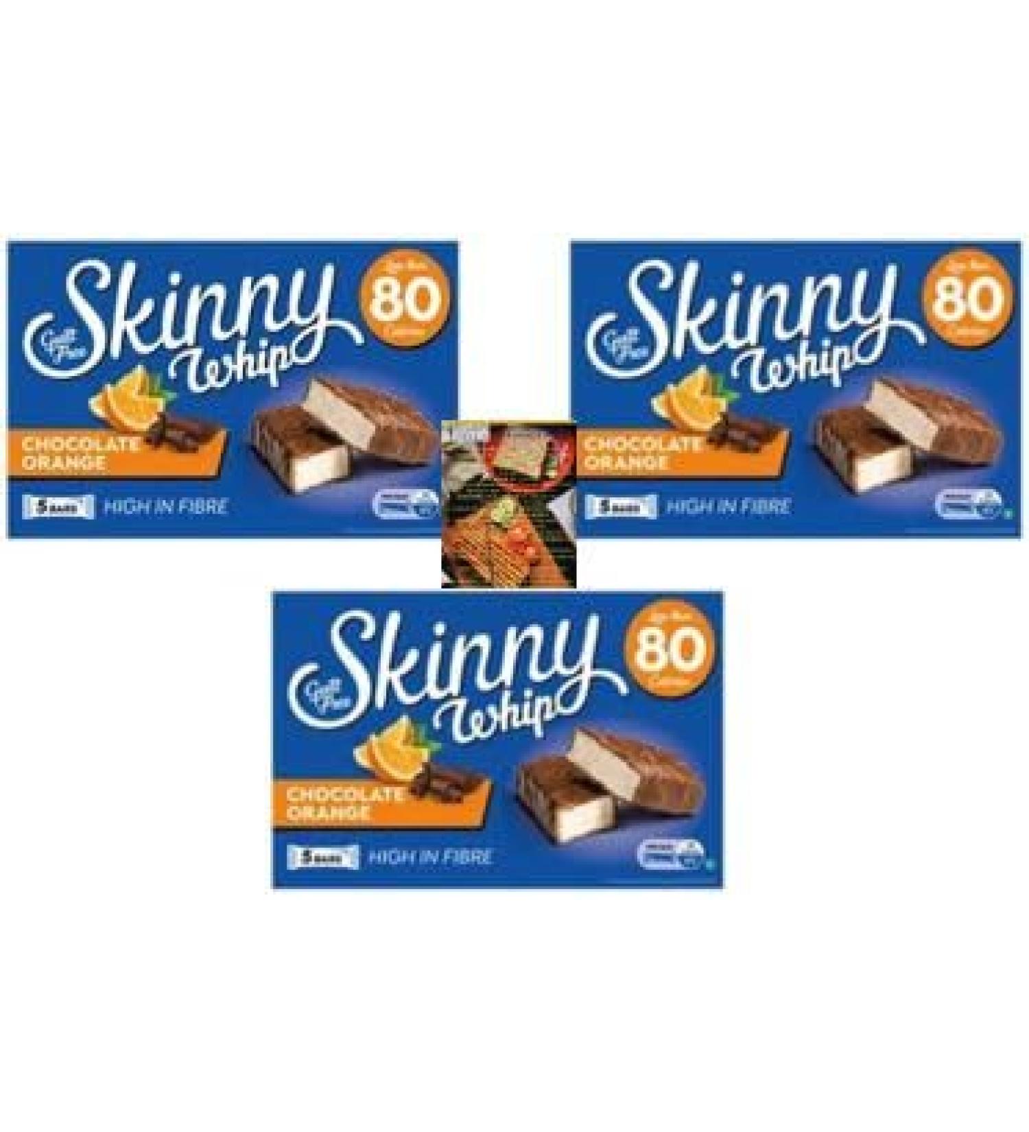 Skinny Whip Bars Chocolate Orange x3 Packs and Kitchenfella Top 10 Movie Treats - Buy Online on GoSupps.com