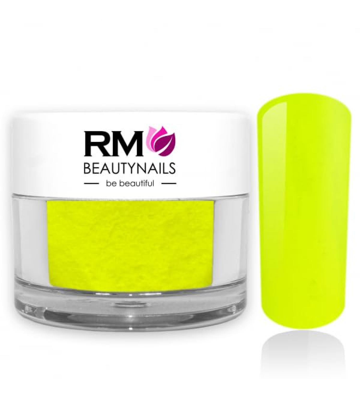 Acrylic Color Powder Neon Glow Yellow for Nail Design | RM Beautynails 10g - International Shipping Available - Buy Online on GoSupps.com