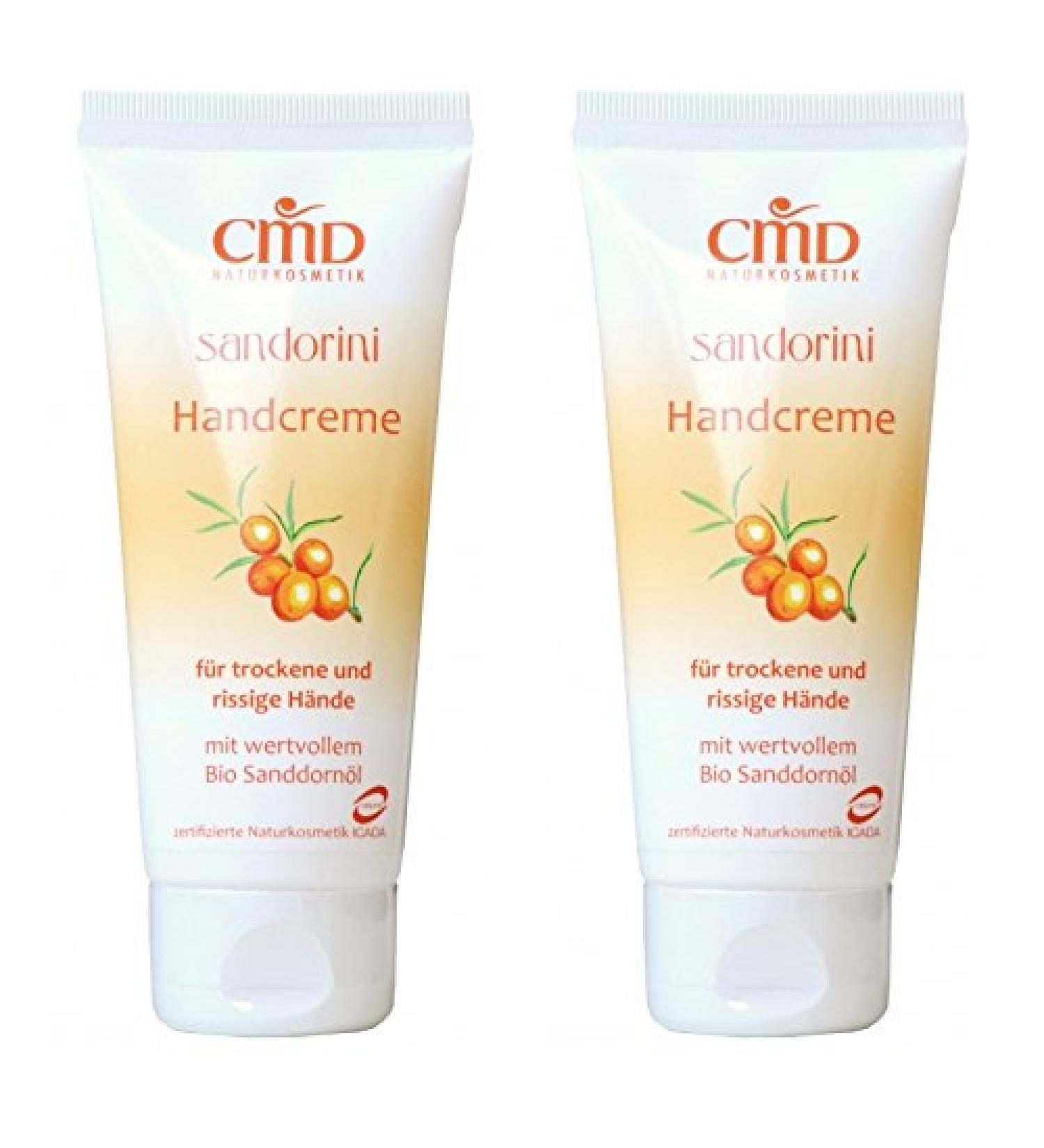 CMD Sandorini Set of 2 hand creams with sea buckthorn oil (organic natural cosmetic) - Buy Online on GoSupps.com