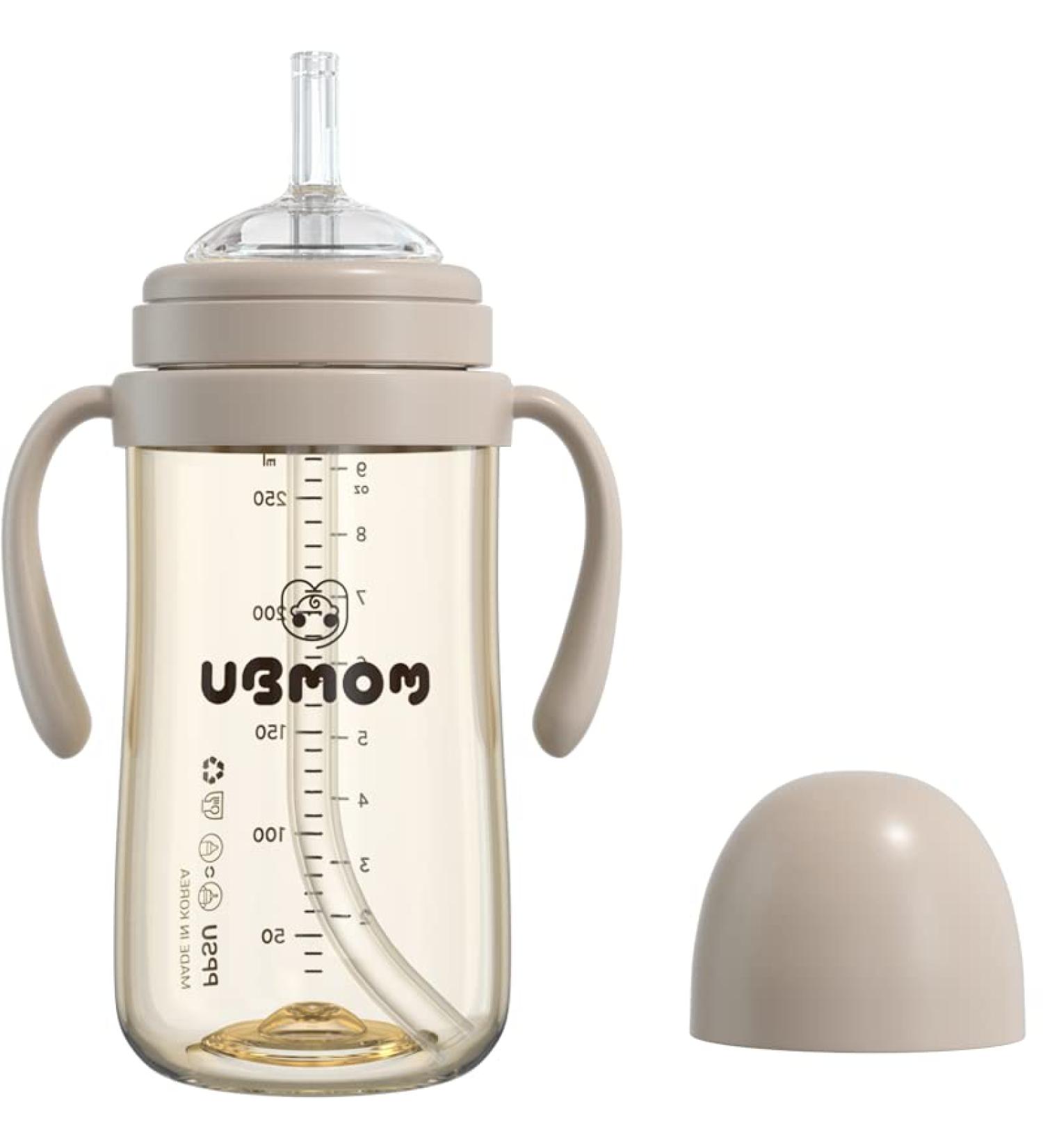 UBMOM No-Spill Backflow Prevention Sippy Cup with Straw - BPA Free 9.47oz (Chocolate) - Buy Online on GoSupps.com