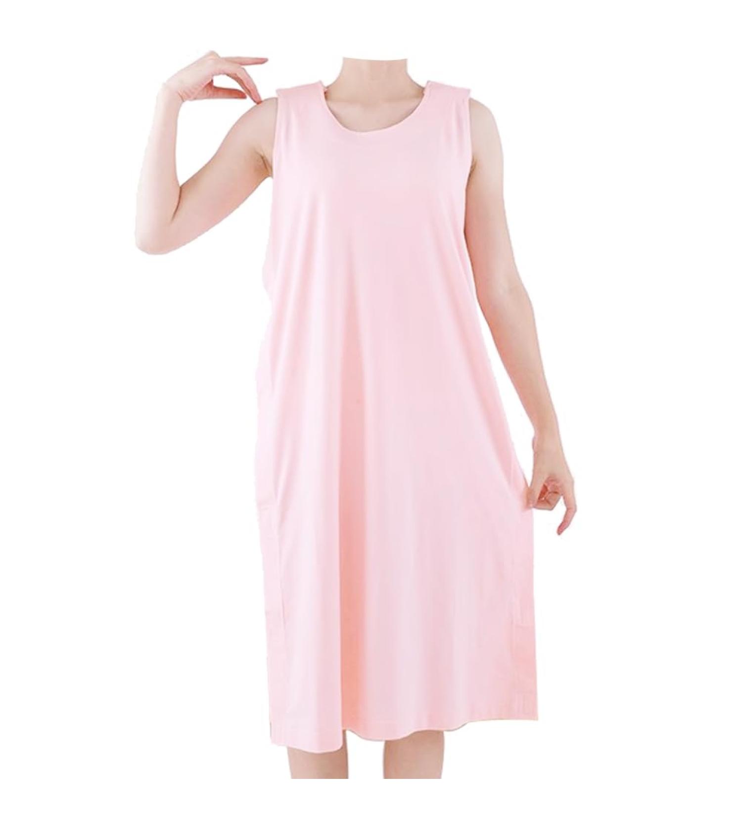 Post Shoulder Surgery Shirt - Soft Cotton Snap Tearaway Tee for Home Care Chemo Rehab & Elderly - XX-Large Pink - Buy Online on GoSupps.com