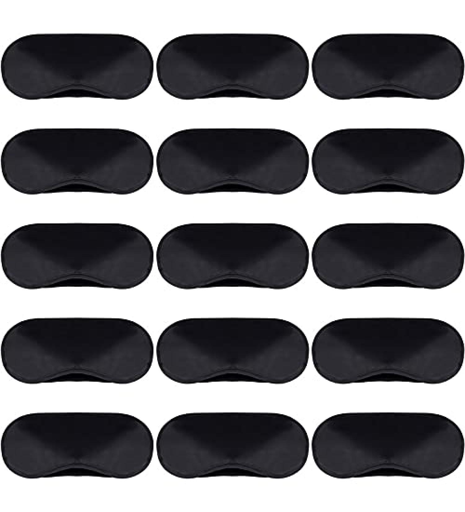 50-Piece Black Eye Cover Sleep Mask Blindfold with Nose Pad and Adjustable Strap - Ideal for Games, Parties, Travel - Buy Online on GoSupps.com