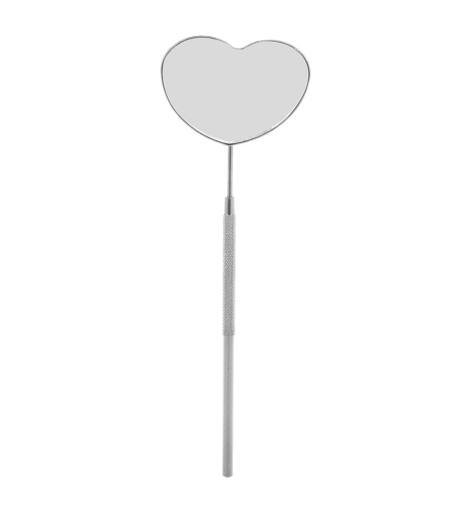 Heart Shaped Lash Mirror - Professional Portable Stainless Steel Eyelash Mirror for Lash Extensions - International Shipping - Buy Online on GoSupps.com