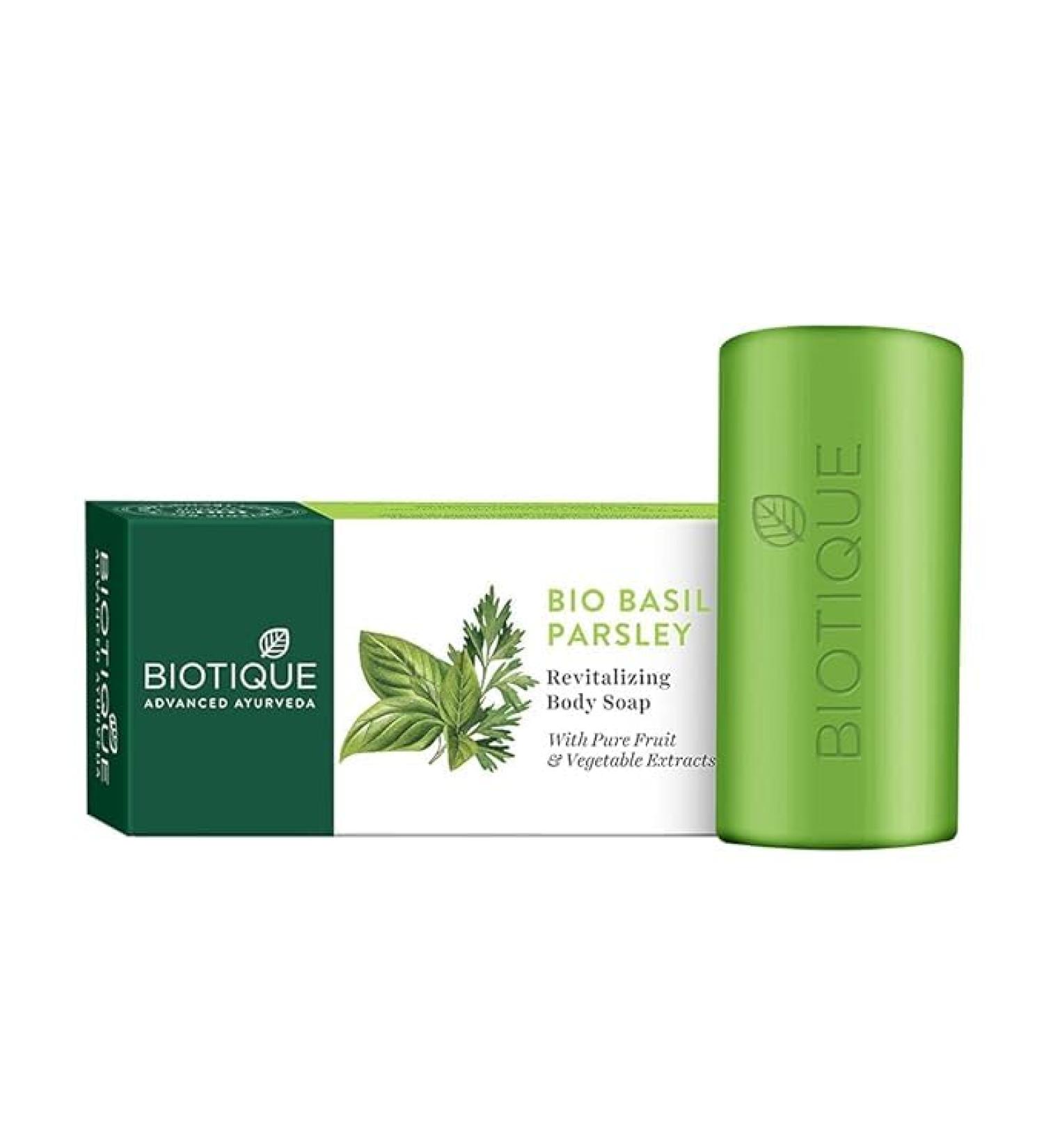 Bio Basil & Parsley Revitalizing Body Soap | Pure Fruit & Vegetable Extracts | 150g - Nourish & Refresh Your Skin - Buy Online on GoSupps.com