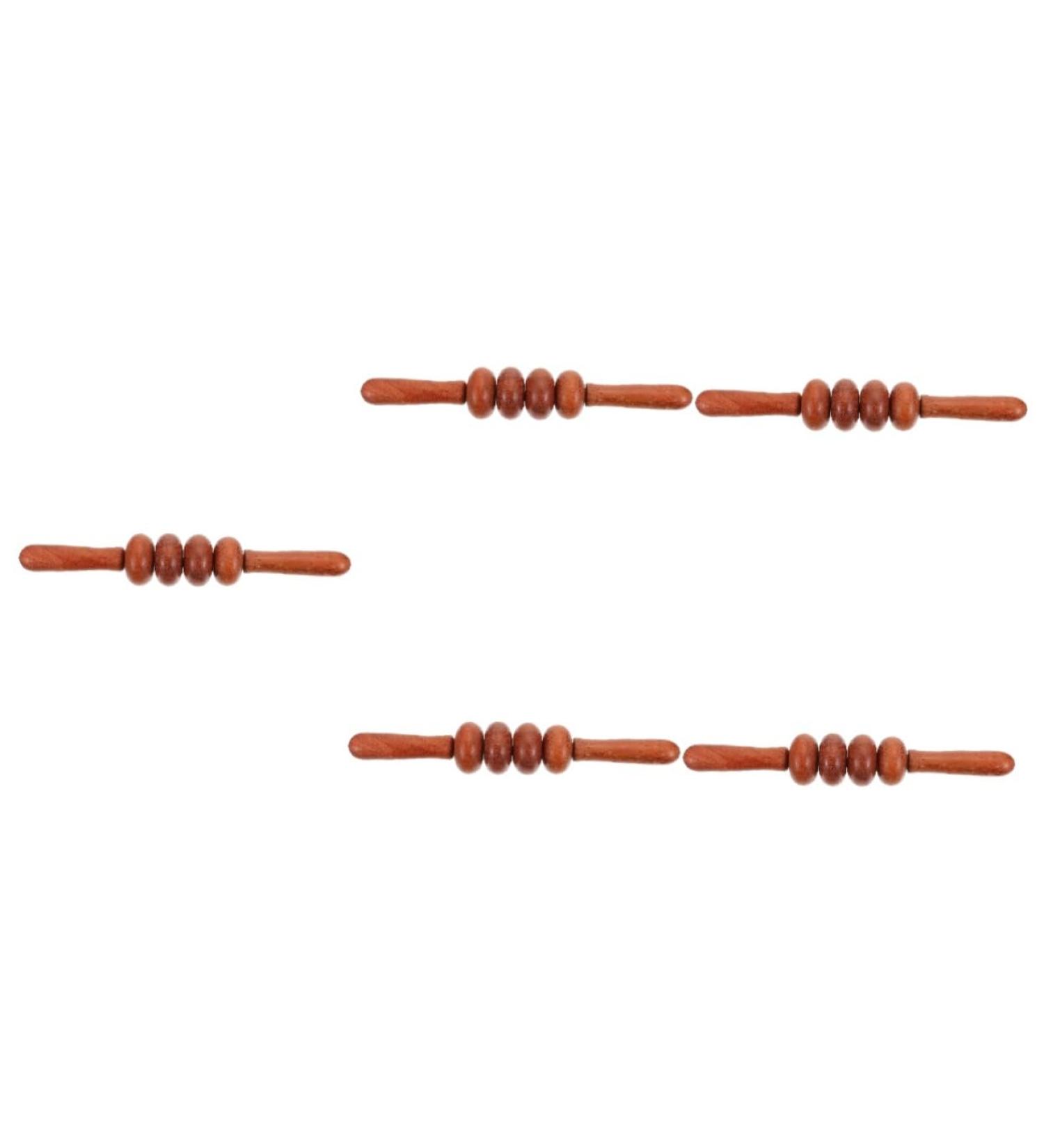 Minkissy 5-Piece Four-Wheel Push Back Scooter & Massage Device Set | Hand Muscle and Lower Back Massagers | Fitness Tools in Rosewood - Buy Online on GoSupps.com