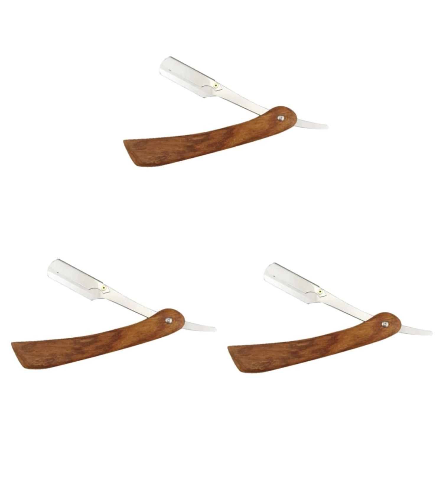 Frcolor 3ST Men's Portable Metal Razor for Hairdressers | Old-Fashioned Double Edge Shaving Tool - Buy Online on GoSupps.com