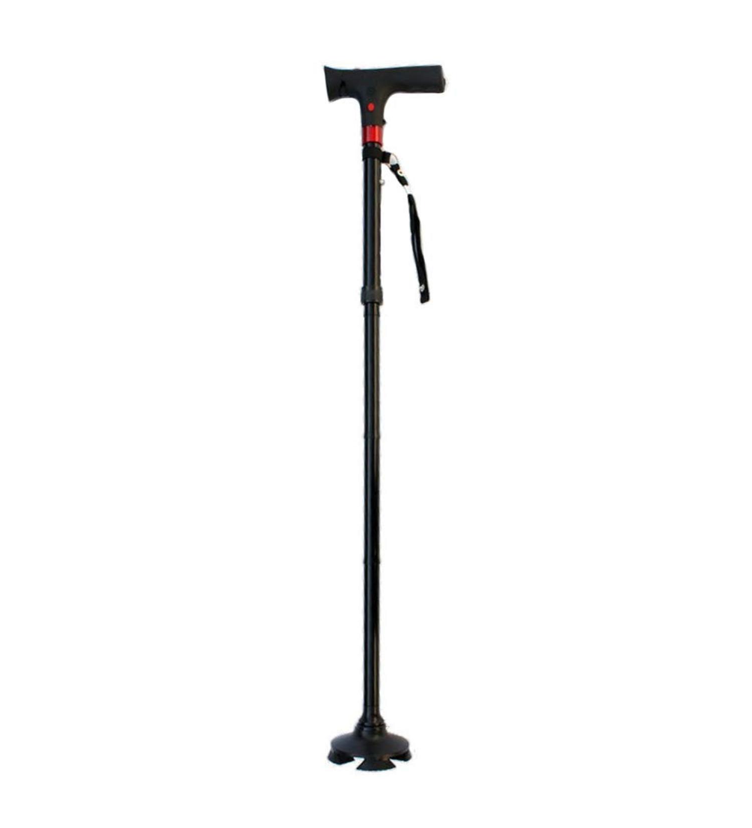 Folding Walking Stick Portable Lightweight Walking Crutch with LED Light Aluminum Alloy Height Adjustable 87-94cm for Father's Day Thanksgiving Interesting - Buy Online on GoSupps.com