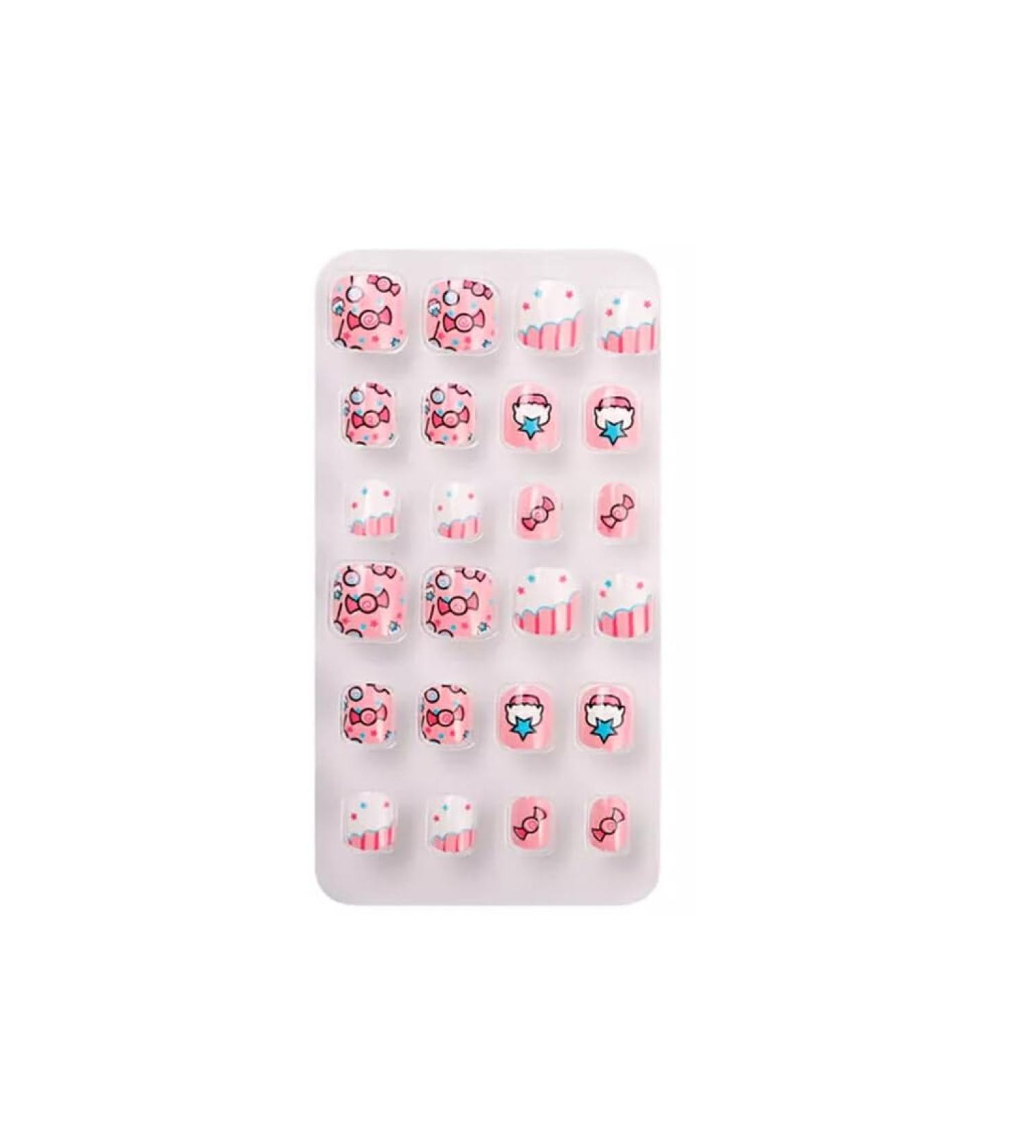 dijiusidy 1 Set Christmas Nail Wraps Cartoons Style Decor Adorable False Fingernails Children Removable Art Decals DIY Manicure PNT-16-12 - Buy Online on GoSupps.com