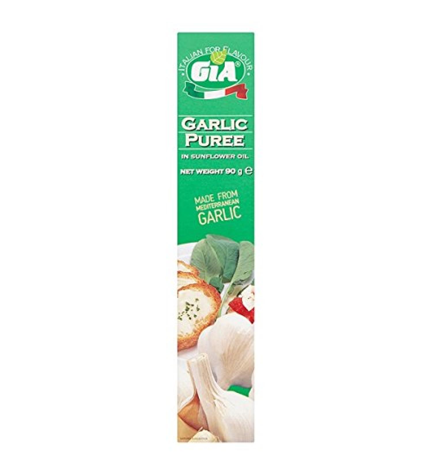 Gia Garlic Purees Sunflower Oil 90 g Pack of 12