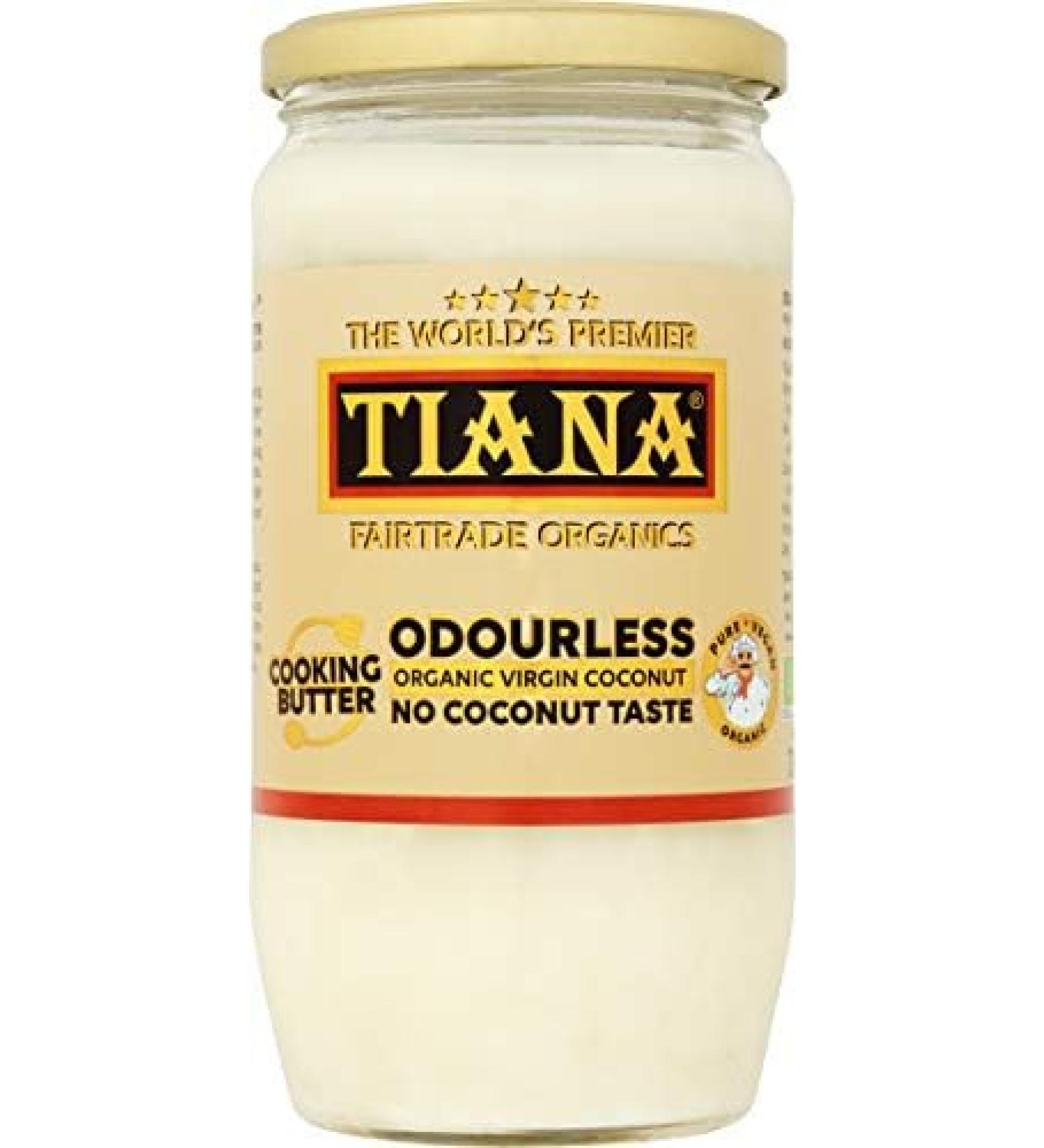 TIANA Fairtrade Organic Virgin Coconut Oil Odourless Cooking Butter 750ML (Pack of 12) 750ML Pack of 12 - Buy Online on GoSupps.com