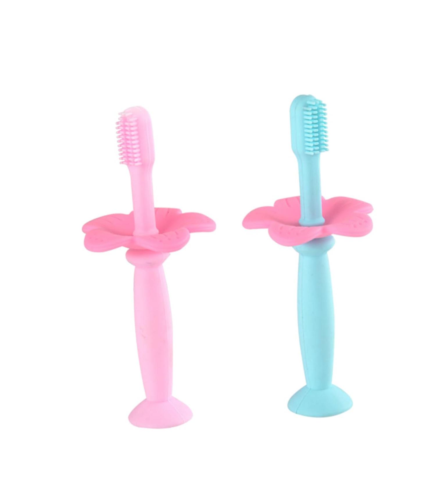 Buy Healvian 2ST Gingerbread Baby Toothbrush & Finger Brush | Safe Oral Care for Infants | Bamboo Toothbrush for Kids Training - Buy Online on GoSupps.com