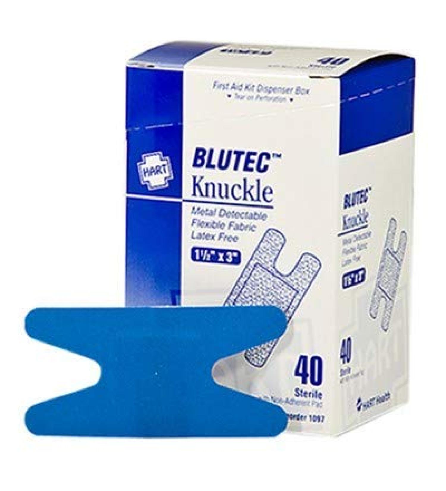 Blue Metal Detectable Knuckle Bandage 40/Box