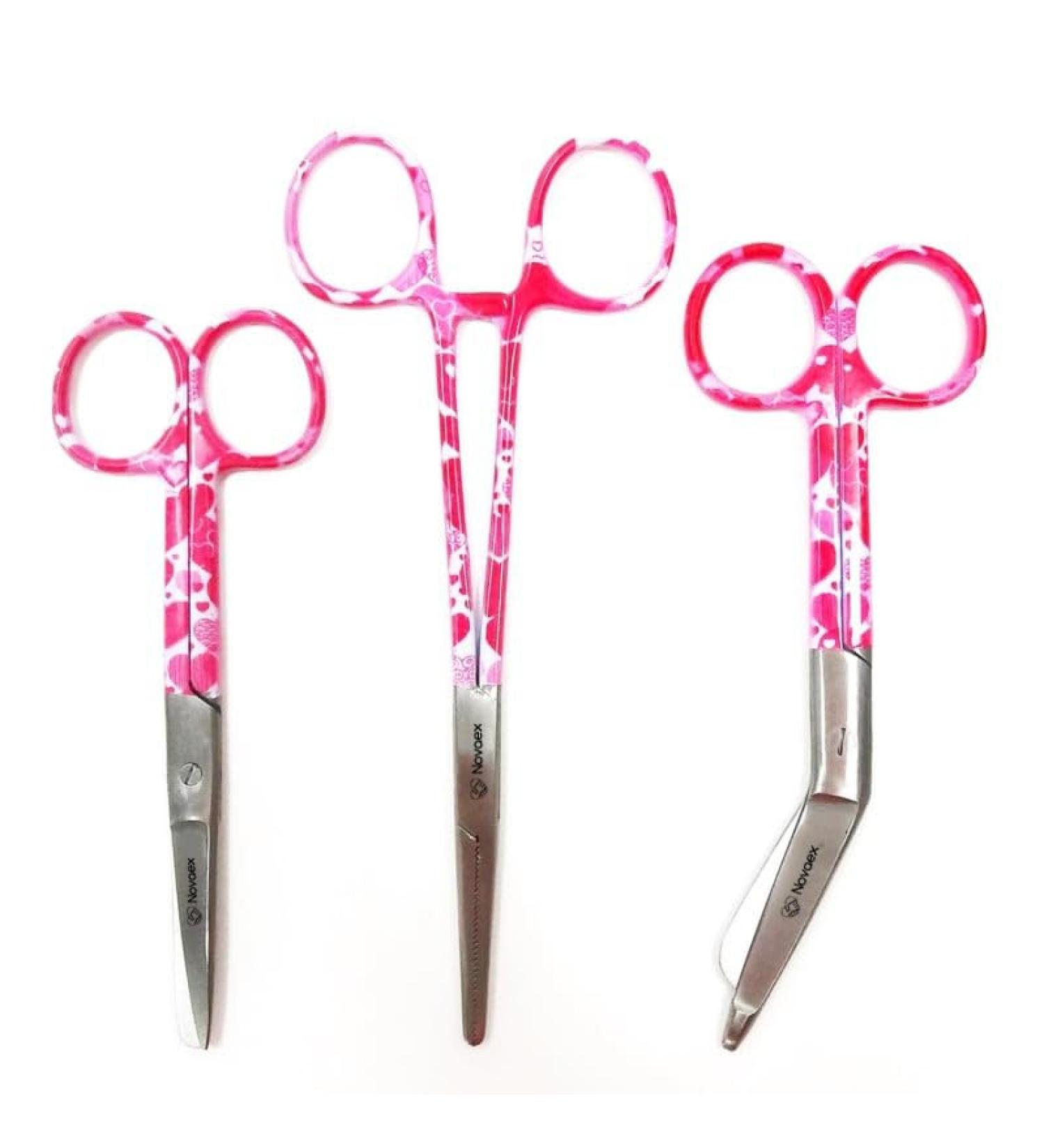 nurse scissors set pink love MDR certificate bandage scissors scissors kocher nurse accessories nurse gift - Buy Online on GoSupps.com