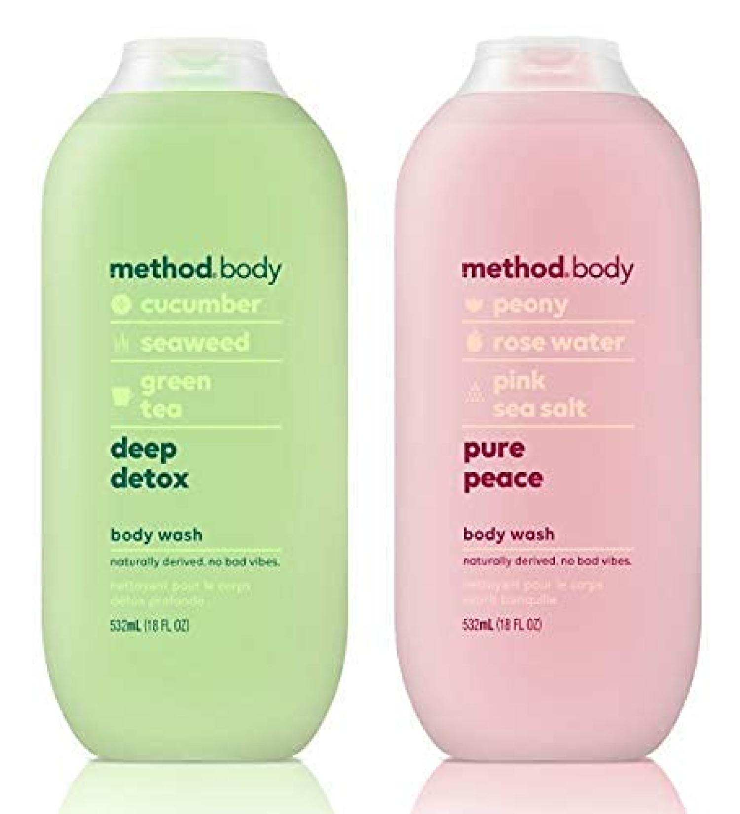 Method Body Wash Set - Deep Detox & Pure Peace - 2-Pack (18 fl oz 532 ml each) - Buy Online on GoSupps.com