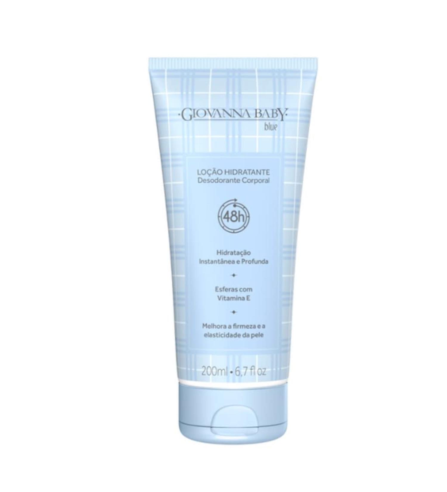 Giovanna Baby Linha Tradicional Locao Hidratante Corporal Blue 200 ml Classic Collection - Blue Moisturing Body Lotion 6.76 Fl Oz