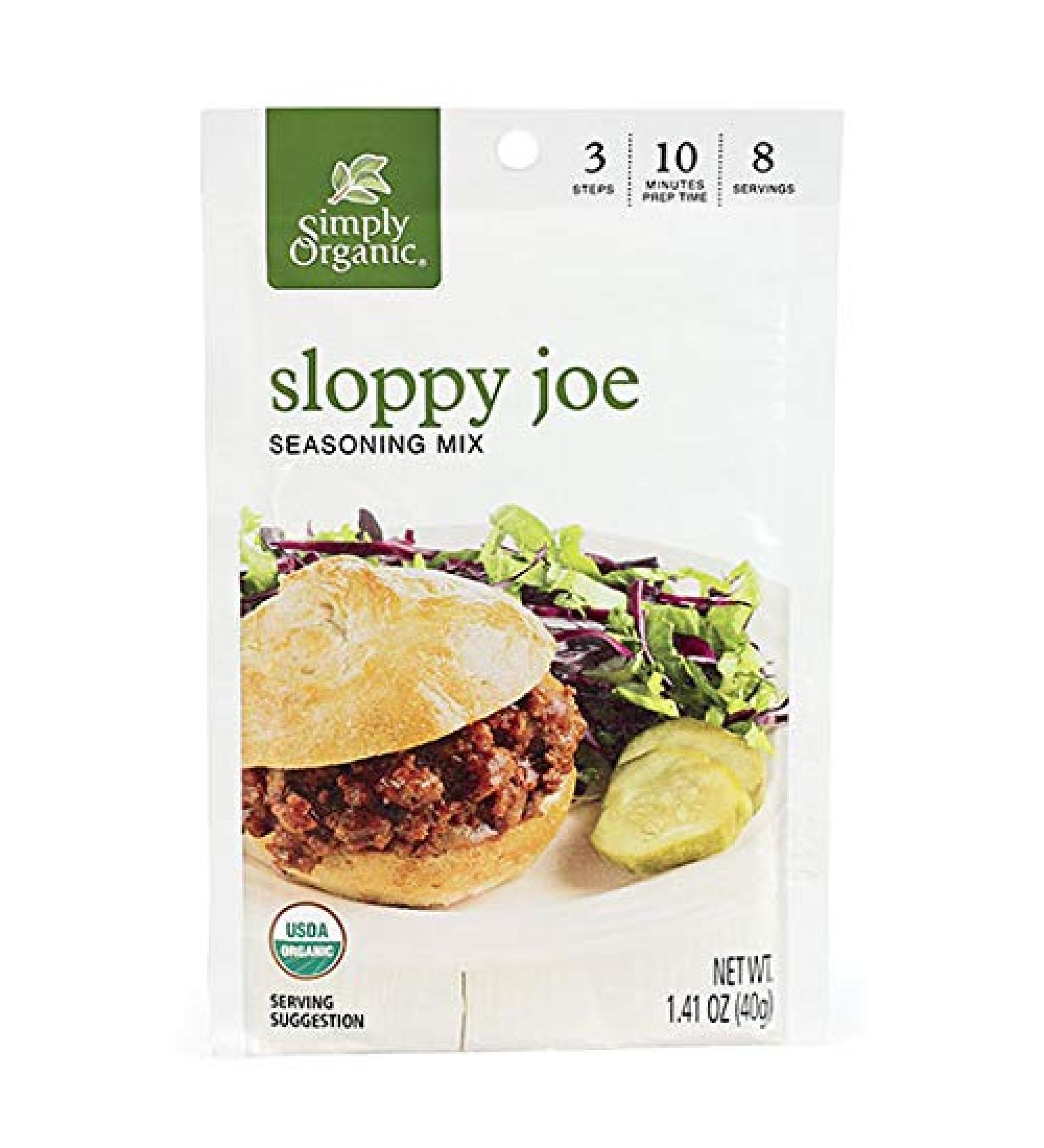 SImple Organic Sloppy Joe Mix | Certified Organic & Gluten-Free | 1.41 oz (Pack of 4) - Buy Online on GoSupps.com
