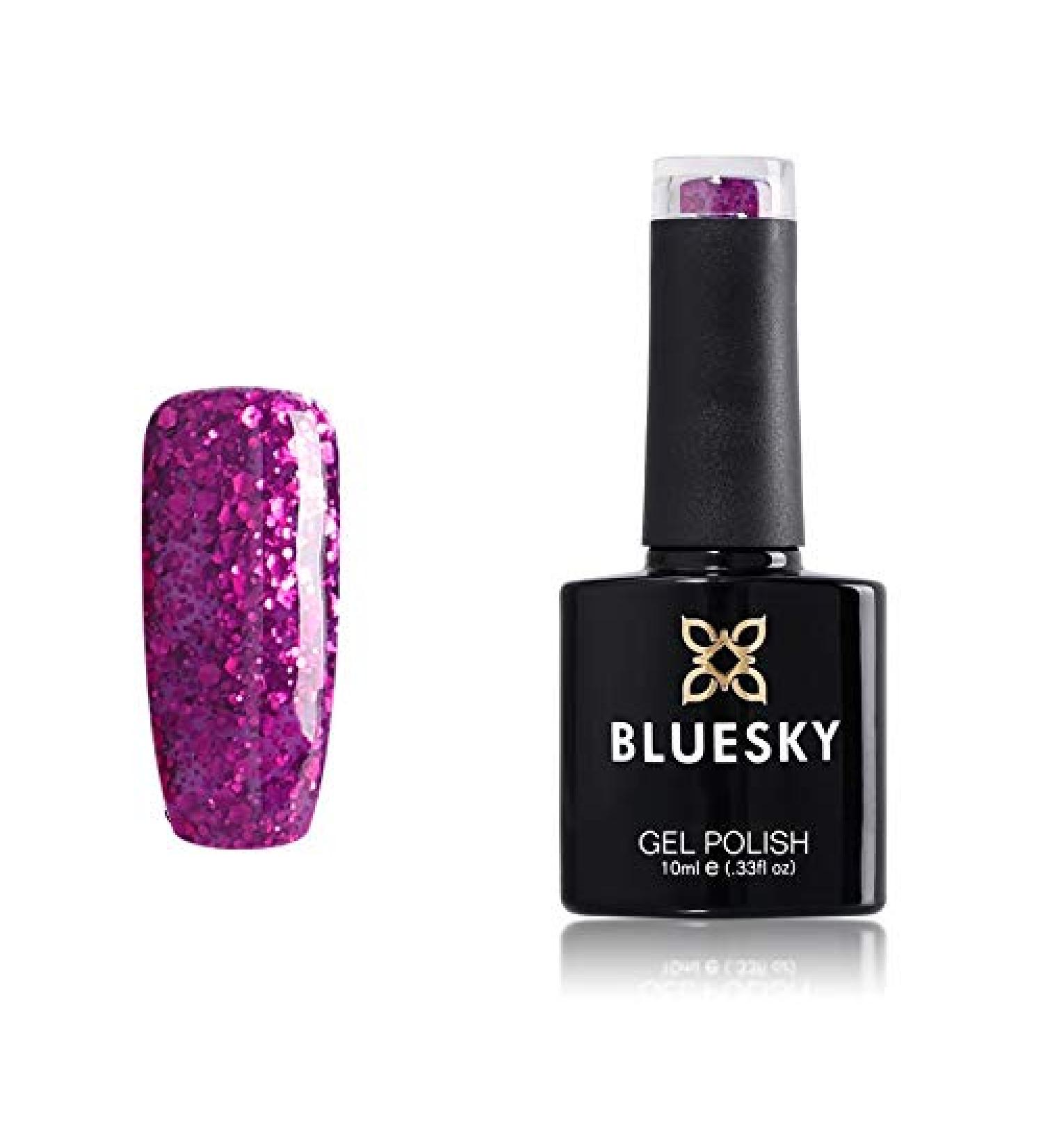 Bluesky Gel Nail Polish SECRET SANTA DEEP PINK CHUNKY GLITTER 63901 Diamond Sparkle UV LED Soak Off 10m(Requires LED/UV Lamp to Dry) - Buy Online on GoSupps.com