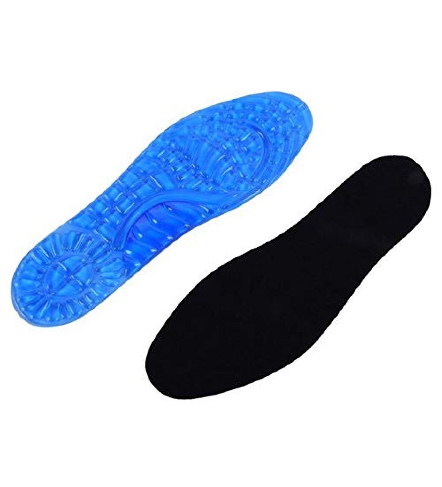 Silicone Massaging Gel Shoe Insoles | Arch Support, Pain Relief & Shock Absorption | Full Length Cushion Inserts for Men or Women (Small 5-9) - Buy Online on GoSupps.com