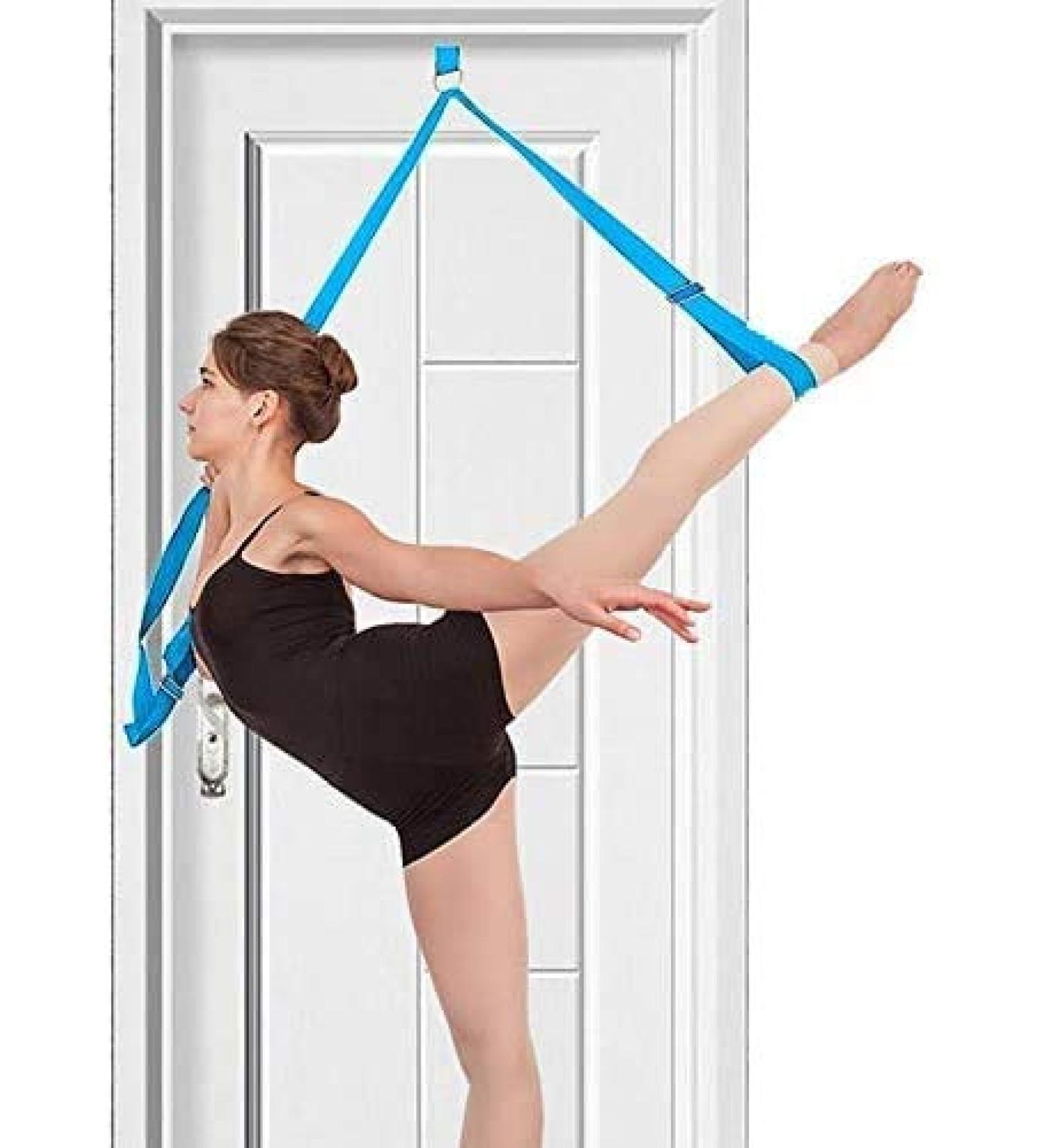 Dancer Stretch Band Door Flexibility & Stretching Leg Strap Stretch Band for Yoga Ballet Dance and Gymnastic Exercise Excellent Gift for Your Friends and Loved Ones Light Blue - Buy Online on GoSupps.com