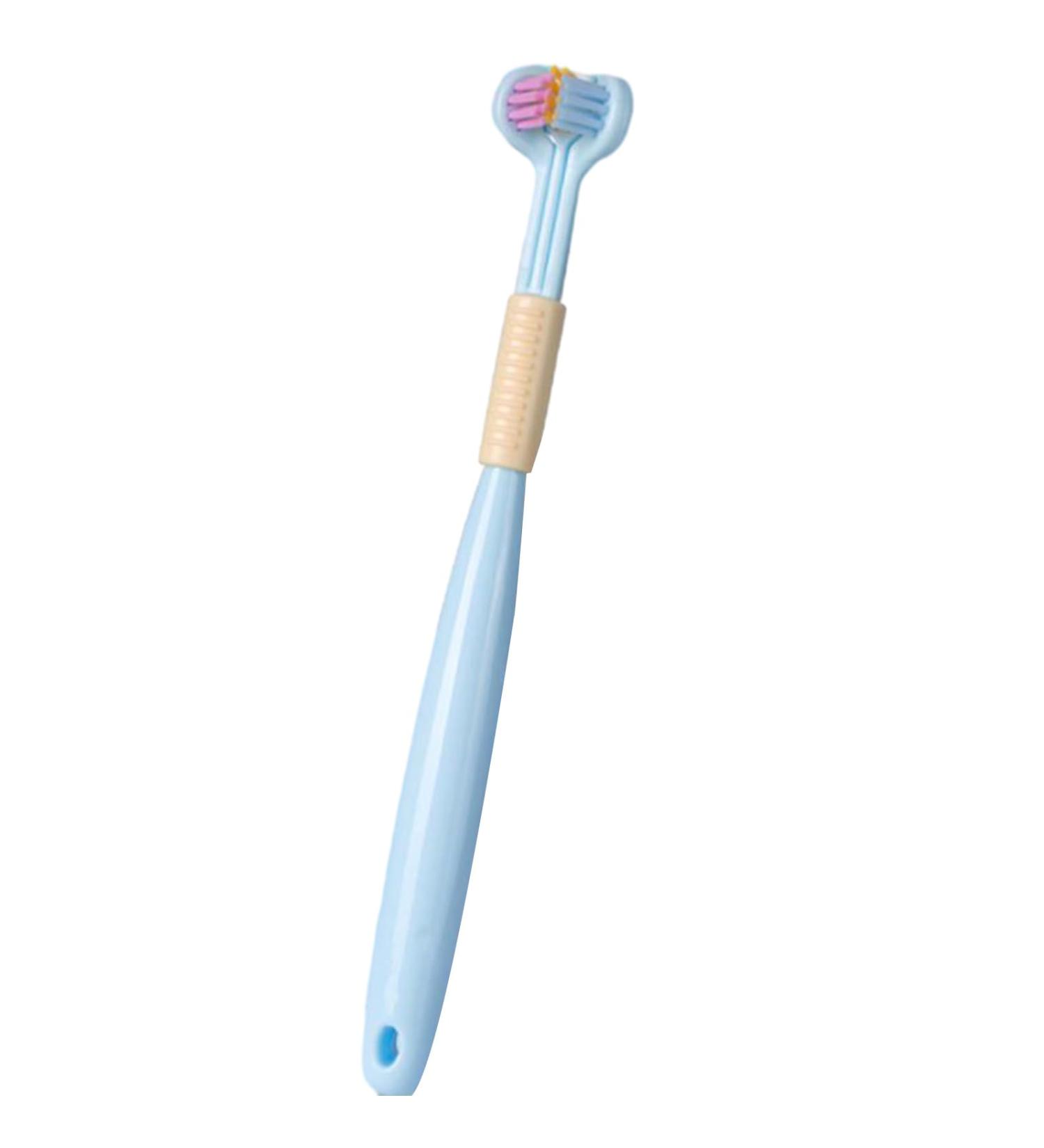 Three-Page Sensory Toothbrush for Children - Soft Bristles Travel-Friendly Full Gum Care (Blue) - Buy Online on GoSupps.com