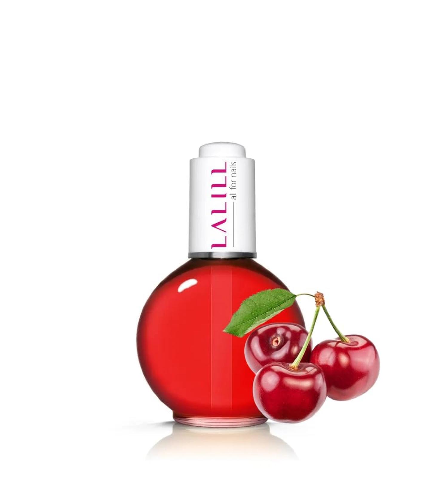 Lalill Nail Cuticle Oil 75ml - Cherry Nail Care Oil for Healthy Nails & Skin - Vegan Spa Manicure with Pipette - Buy Online on GoSupps.com