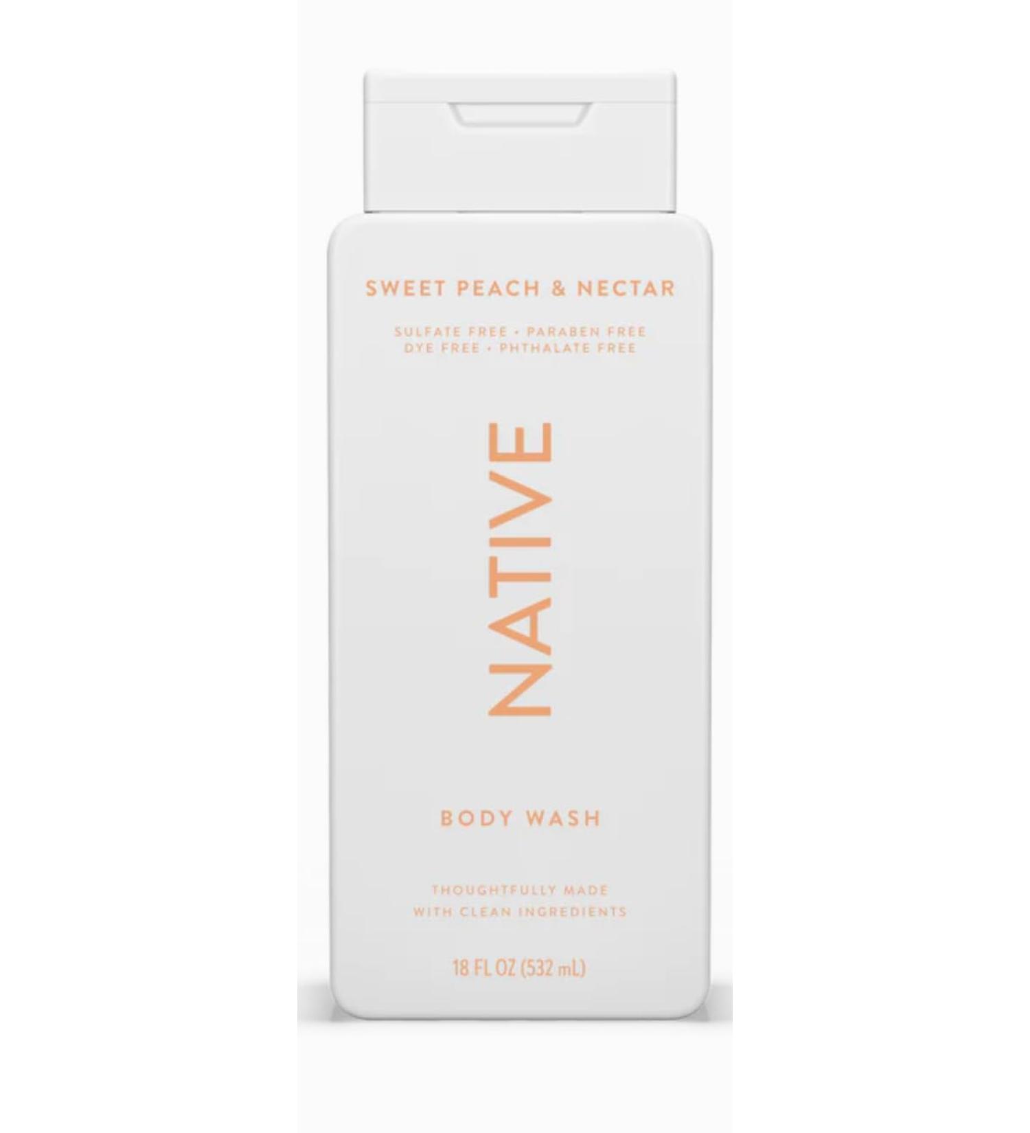 Native Body Wash: Sweet Peach & Nectar 18FL OZ