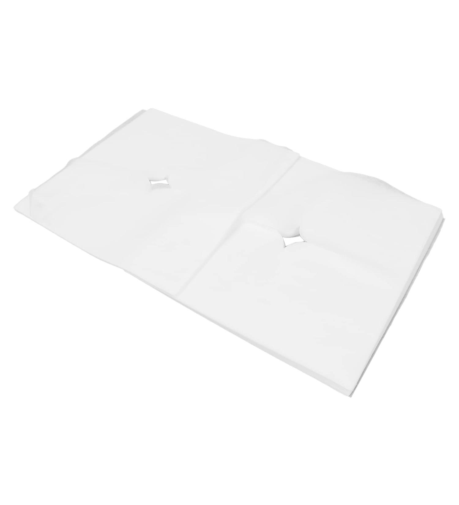 Verdant Touch Disposable Massage Bed Support Cover - 100 White Breathable & Absorbent Head Covers for Beauty Salons - Buy Online on GoSupps.com