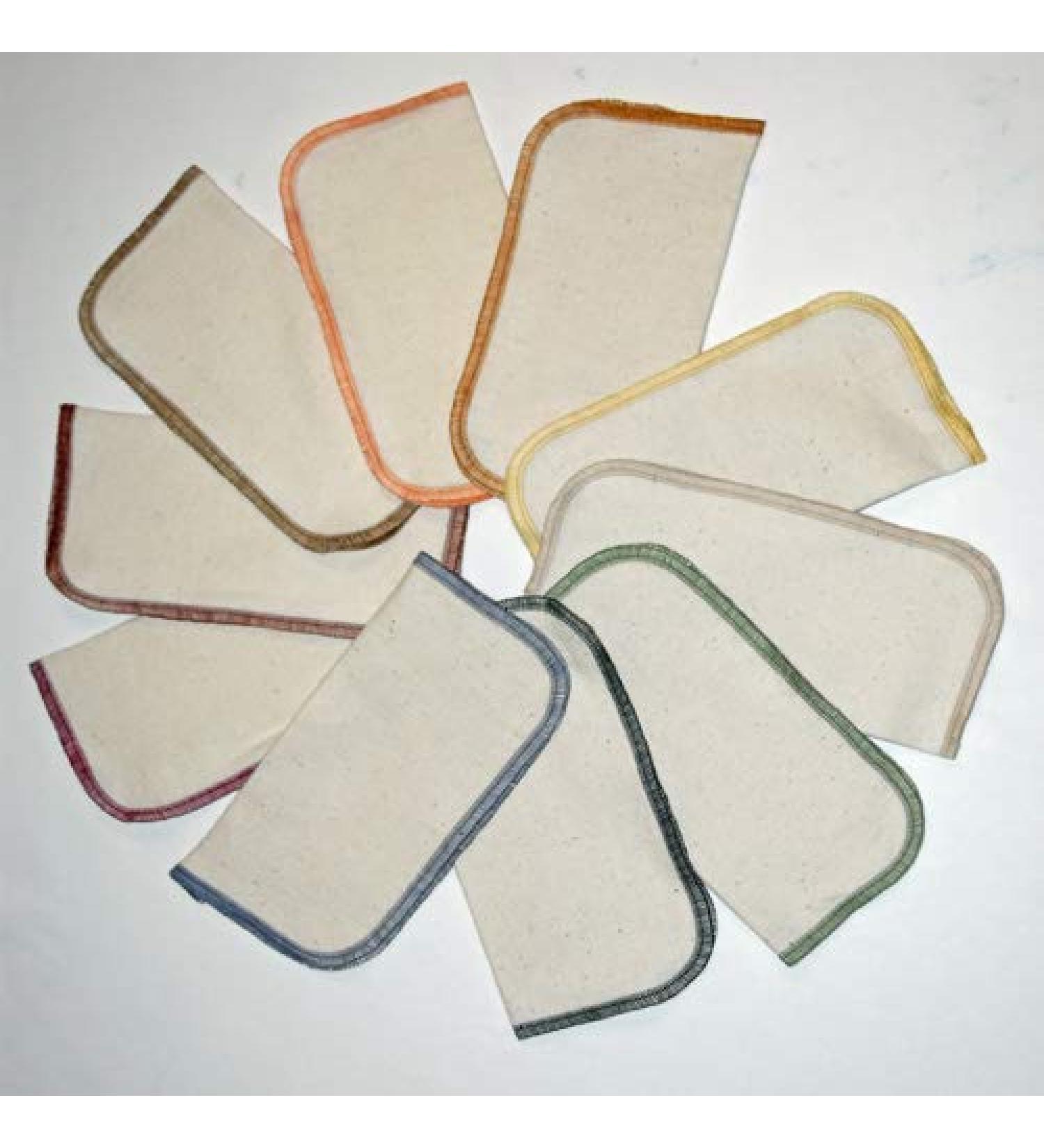 1 Ply Organic Flannel Washable Baby Wipes 8 x 8 Inches Organic Thread Earth s Palette Set of 10 - Buy Online on GoSupps.com