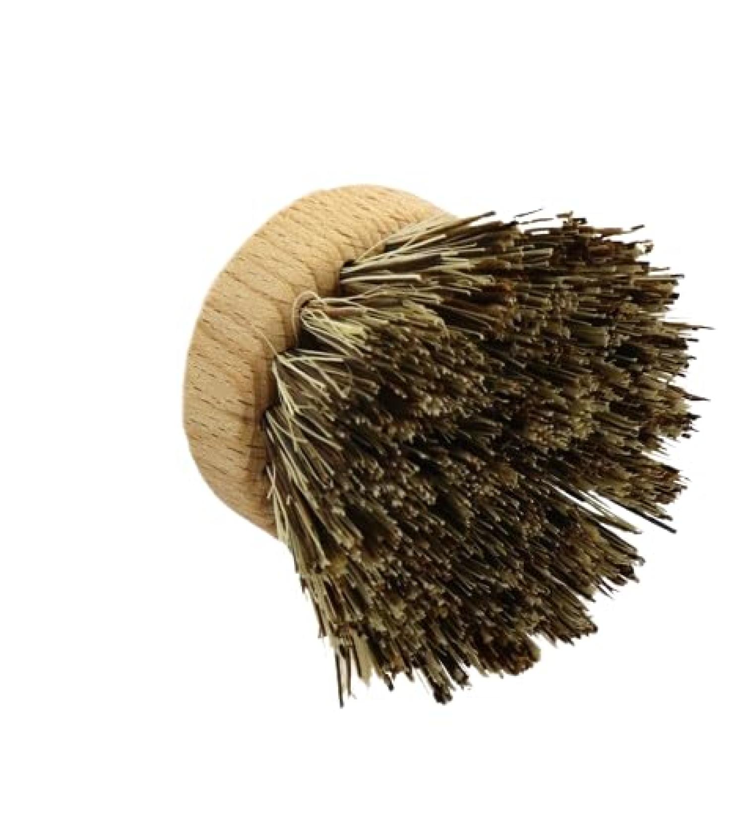 Chinchilla 4 -Set Set Change heads for wash brush |Substitute head with beech wood FSC 100% with Union stocking | Universal flush brush heads |Sustainable kitchen & zero waste 4 Set beech wood + Natural Union (vegan)