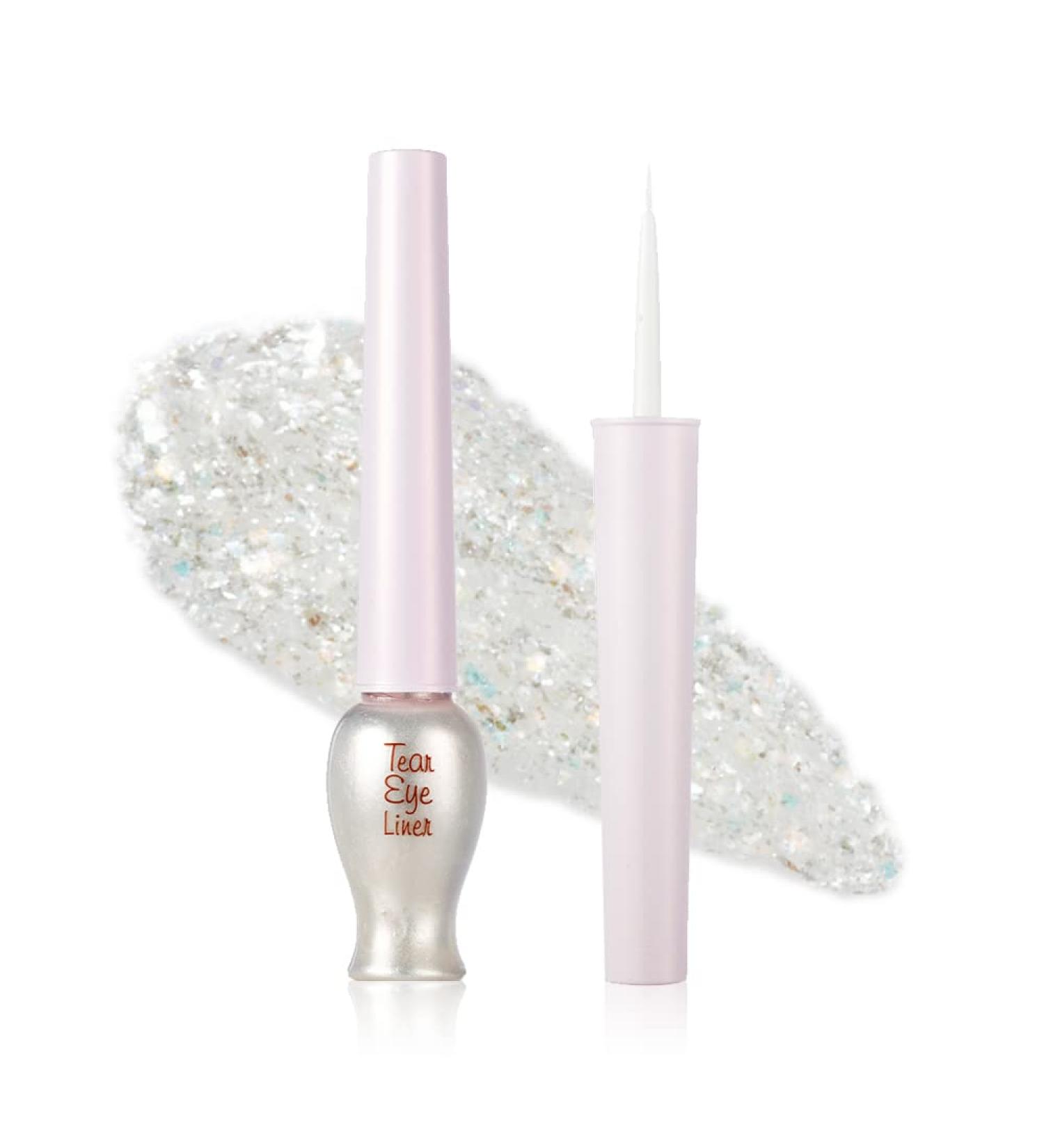 ETUDE Tear Eye Drop Liner 8g #3 Pure Sparkling Pearl | Long-Lasting Liquid Glitter Eye Makeup | K-Beauty Sparkle - Buy Online on GoSupps.com