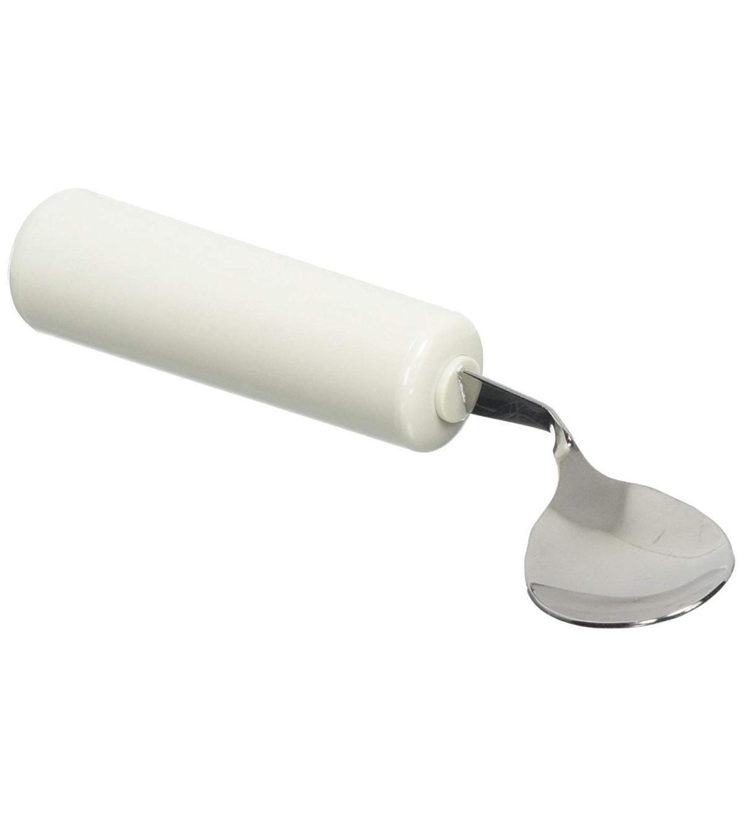 Homecraft Queens Left-Handed Angled Spoon - Lightweight Ergonomic Adaptive Cutlery for Limited Grasp - Easy-to-Grip Handle - Independent Eating Aid - Buy Online on GoSupps.com